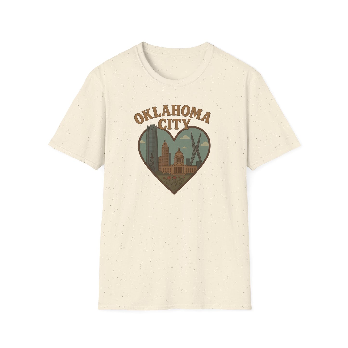 Fall Head Over Heels for Oklahoma City with This Soft Unisex Skyline Tee
