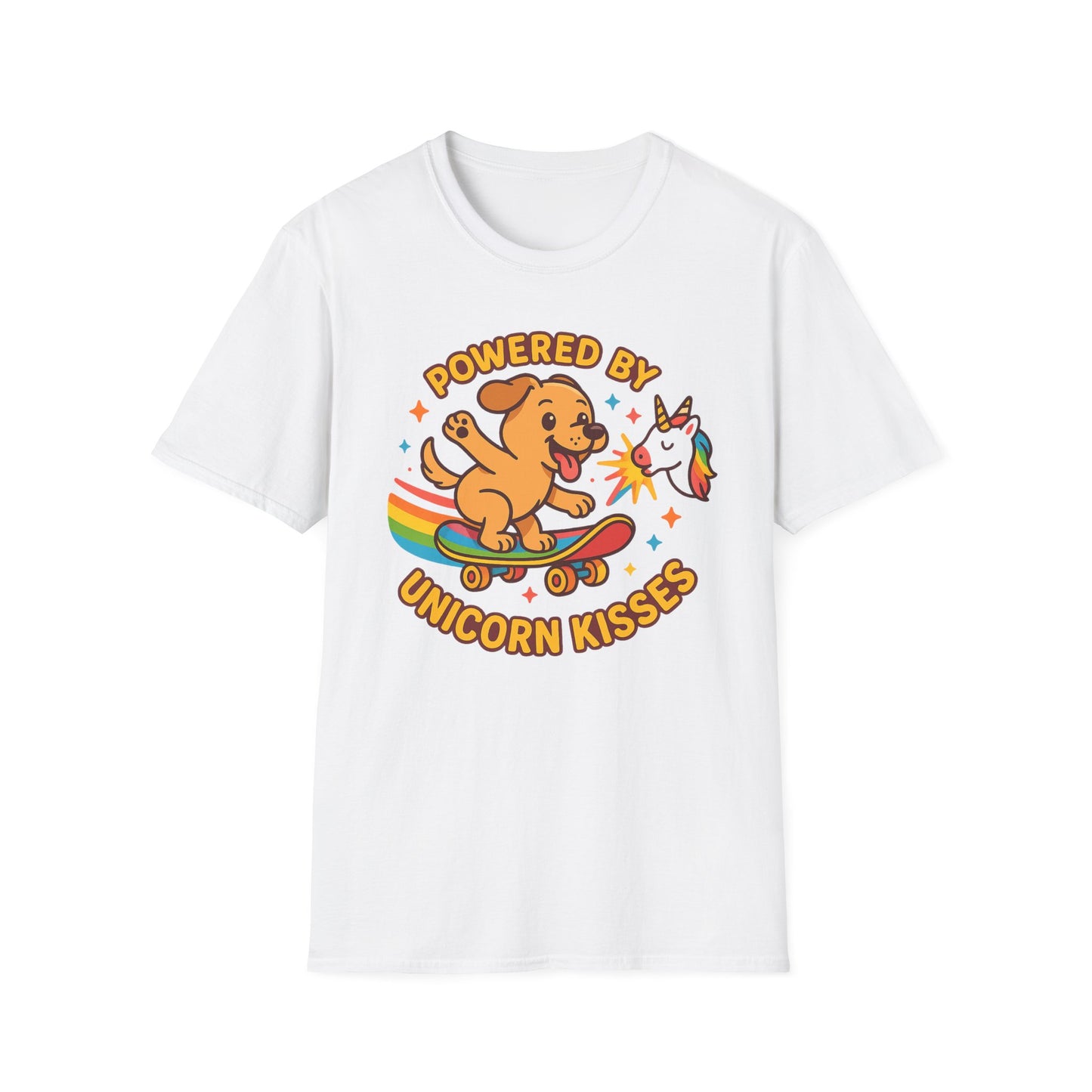 Unleash Your Inner Magic with Our 'Powered By Unicorn Kisses' Unisex Tee