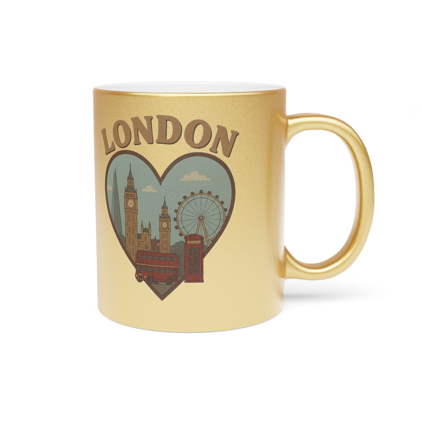 Sip in Style with a Metallic Mug that Screams London Iconic Charm!
