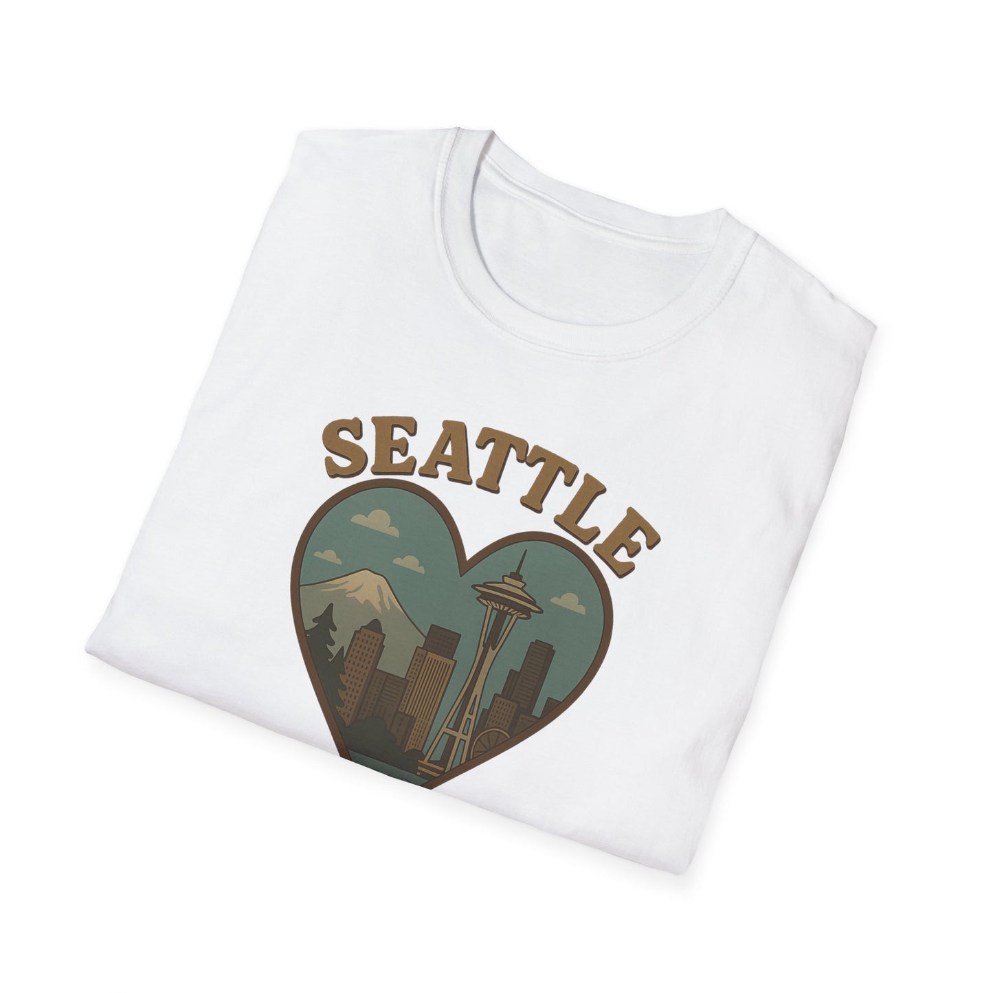 Feel the Seattle Love with This Quirky Space Needle Heartbeat Tee for Adventurous Souls