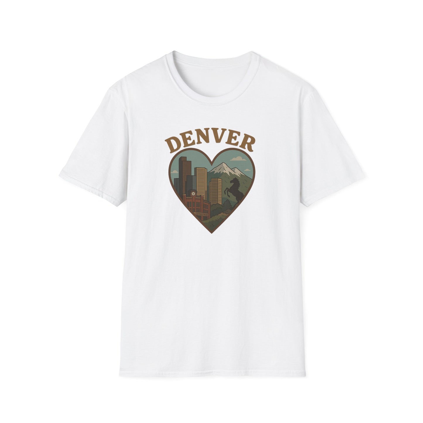 Capture the Heart of Denver with Our Iconic Skyline and Mountain Tee