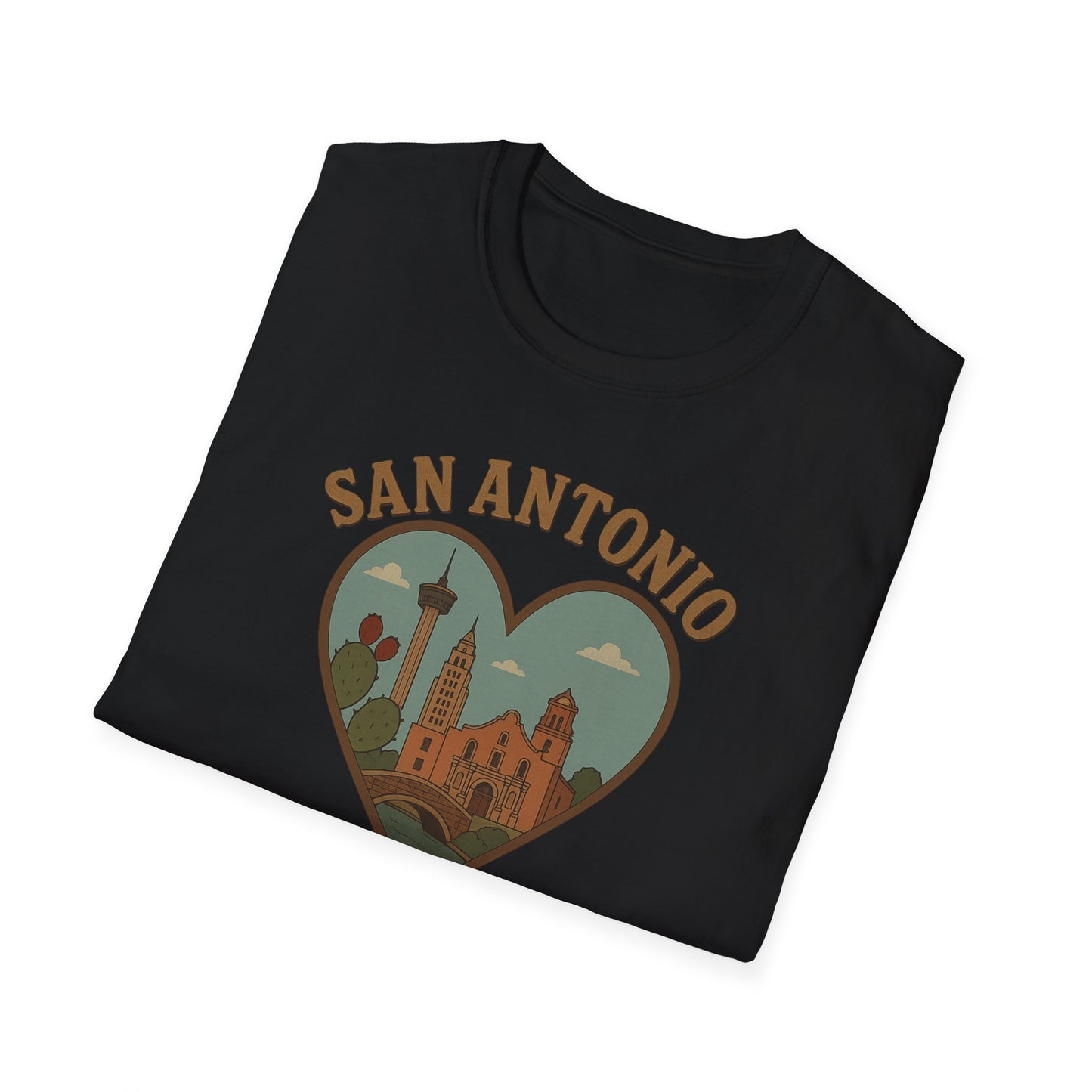 Embrace San Antonio Vibes with Our Heartfelt Unisex Tee for Artful City Explorers