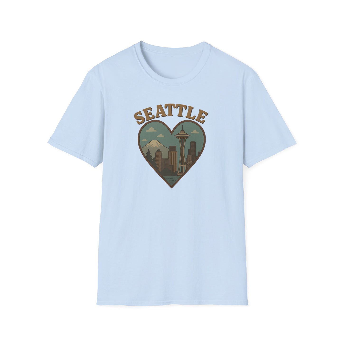 Feel the Seattle Love with This Quirky Space Needle Heartbeat Tee for Adventurous Souls
