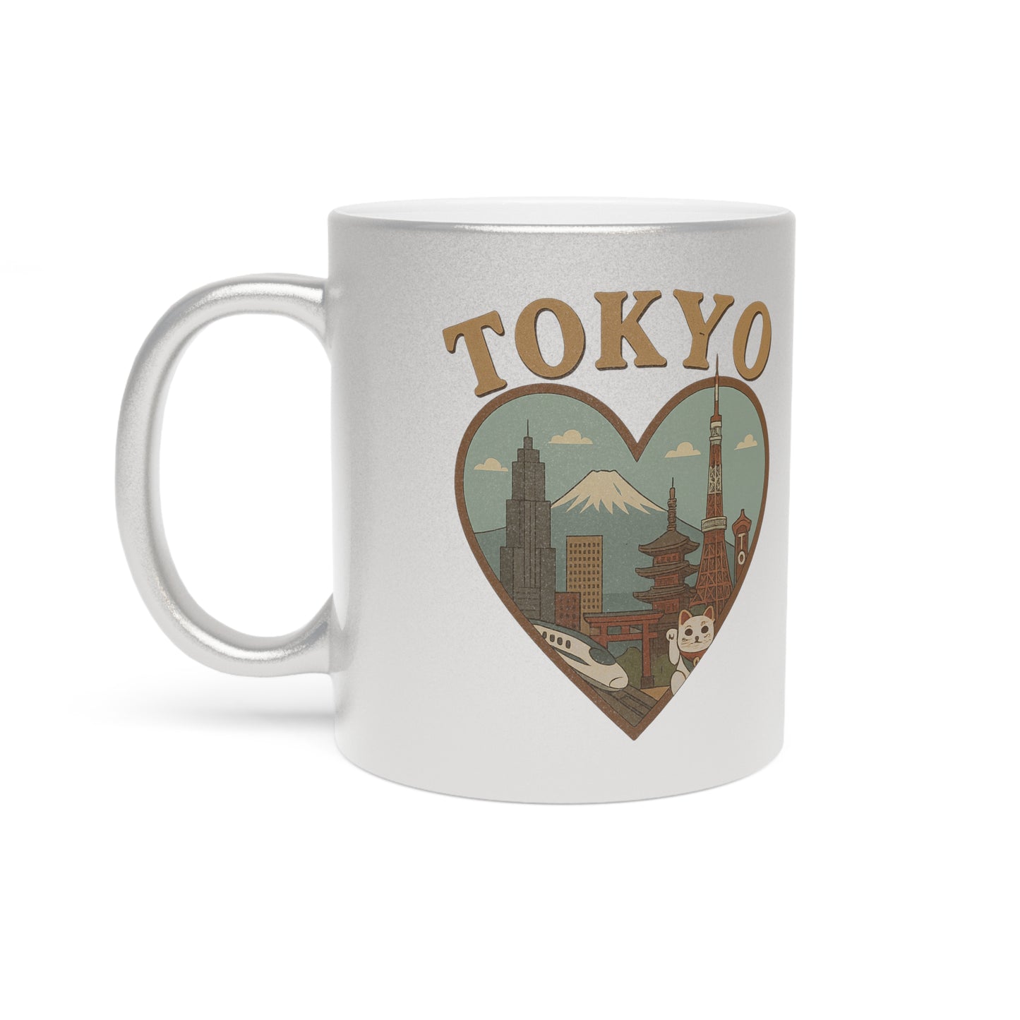 Sip in Style: Metallic Tokyo Mug Unveils Vintage Charm with Modern Flair