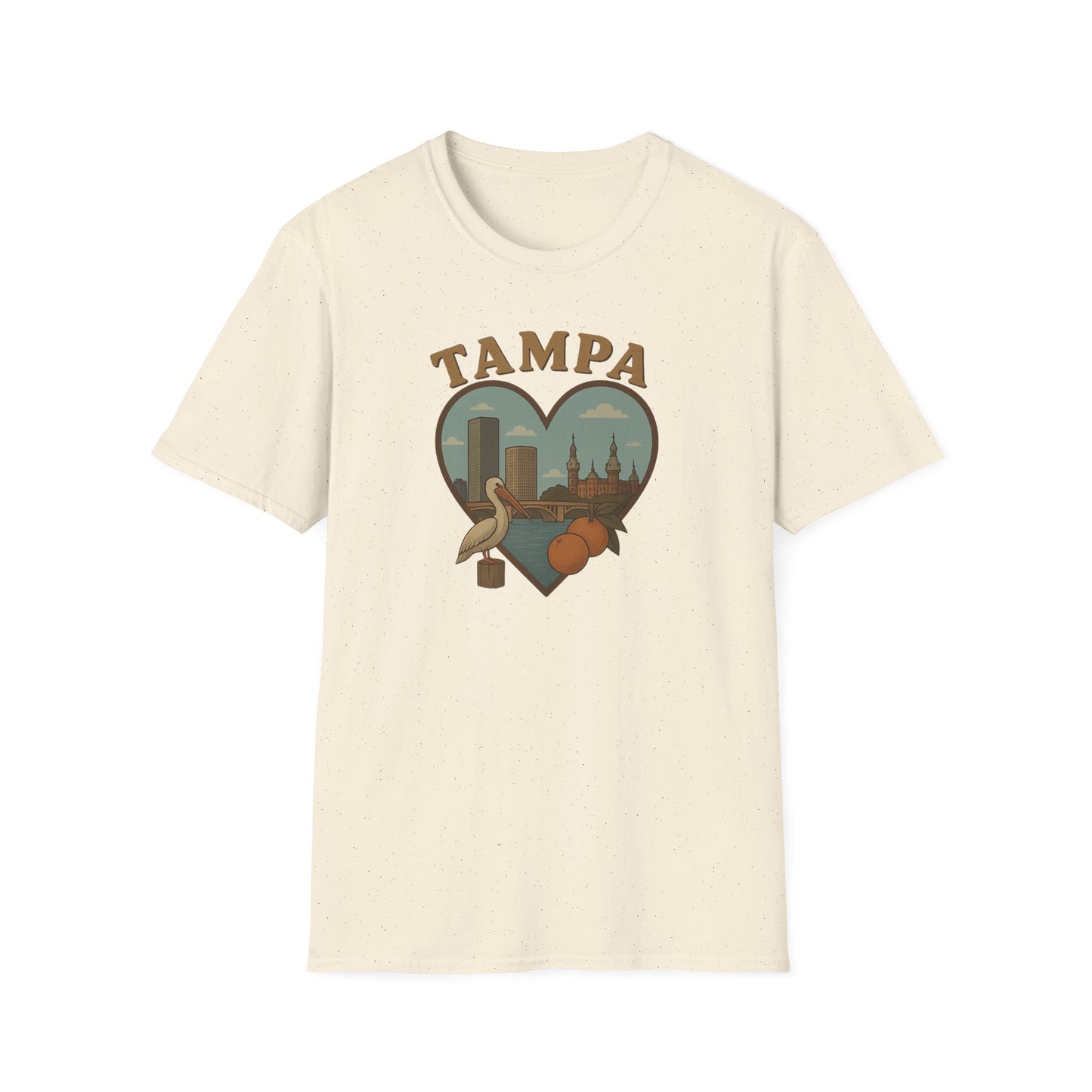 Sunshine, Oranges & Pelicans Unite: Tampa Dreamscape T-Shirt