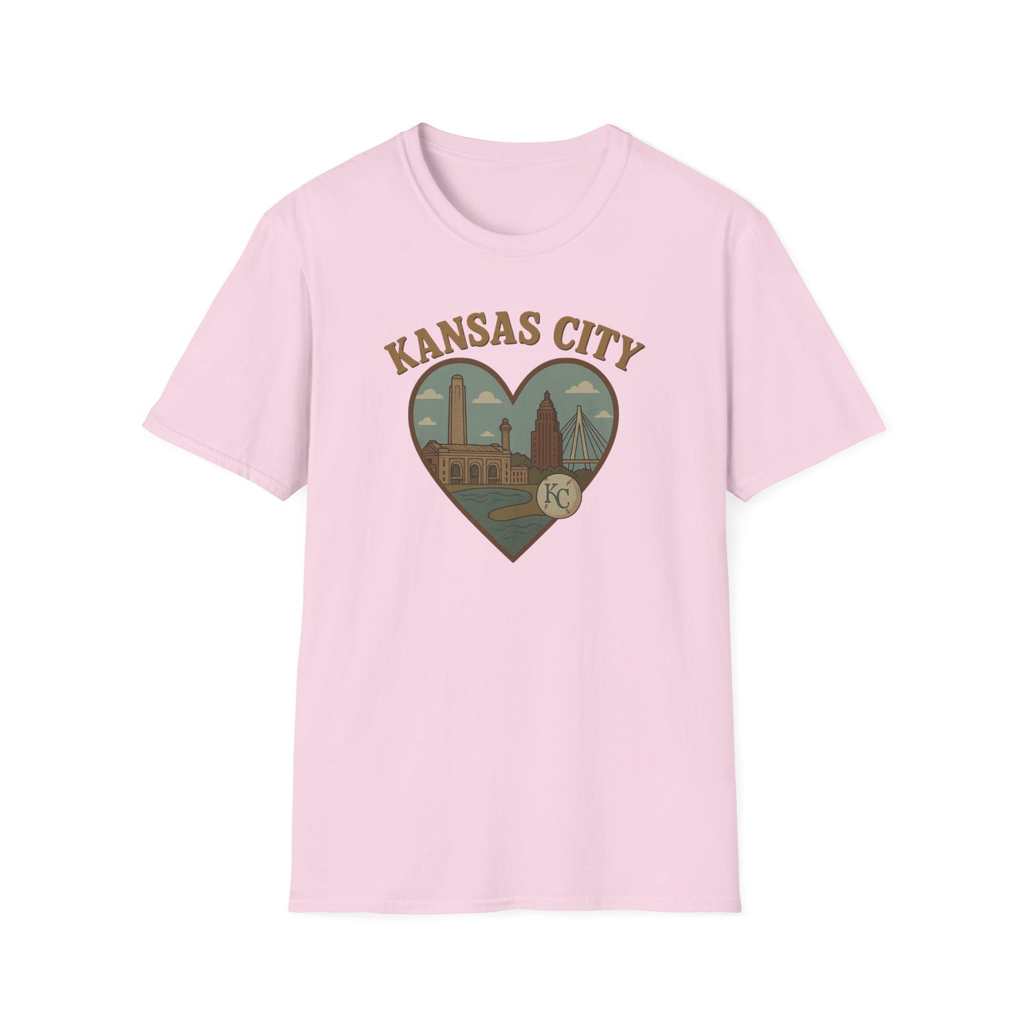 Fall in Love with Kansas City: Quirky Heartscape Tee for Proud Midwestern Spirits