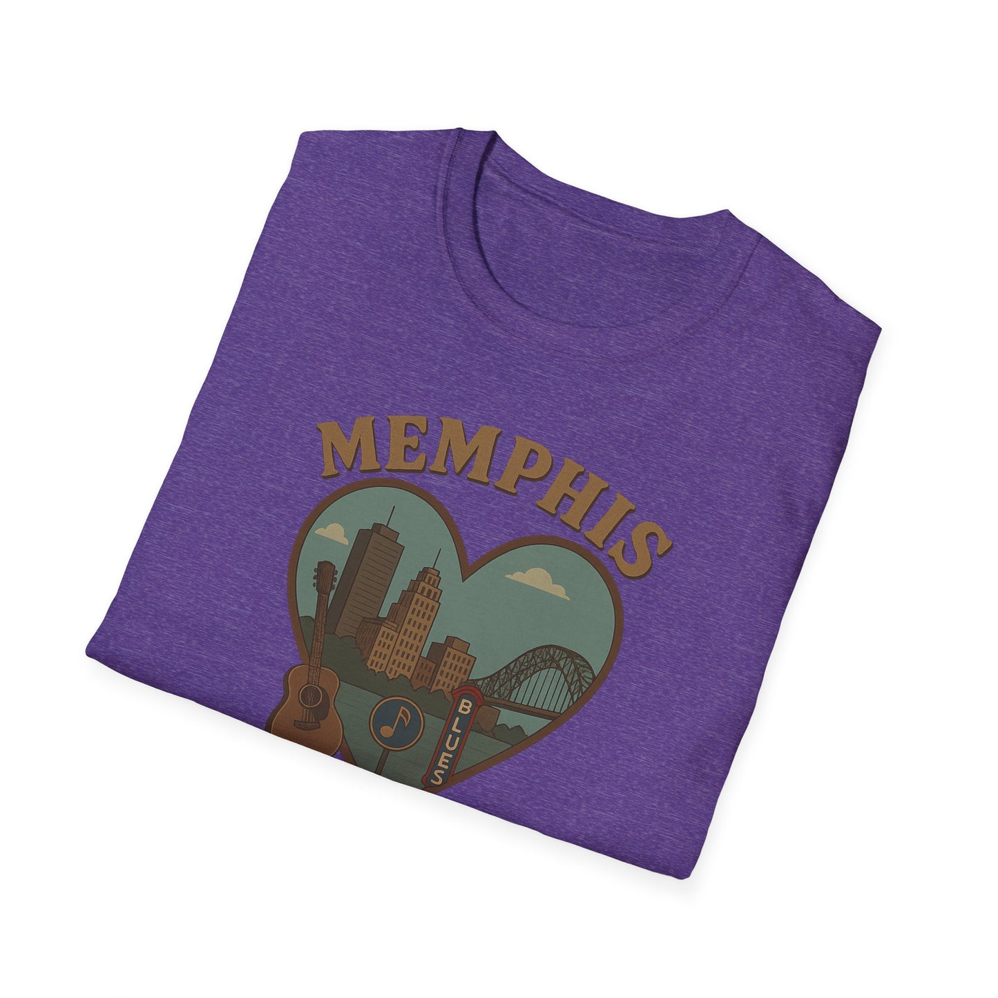 Feel the Rhythm with Memphis Heartbeat Blues Skyline Tee