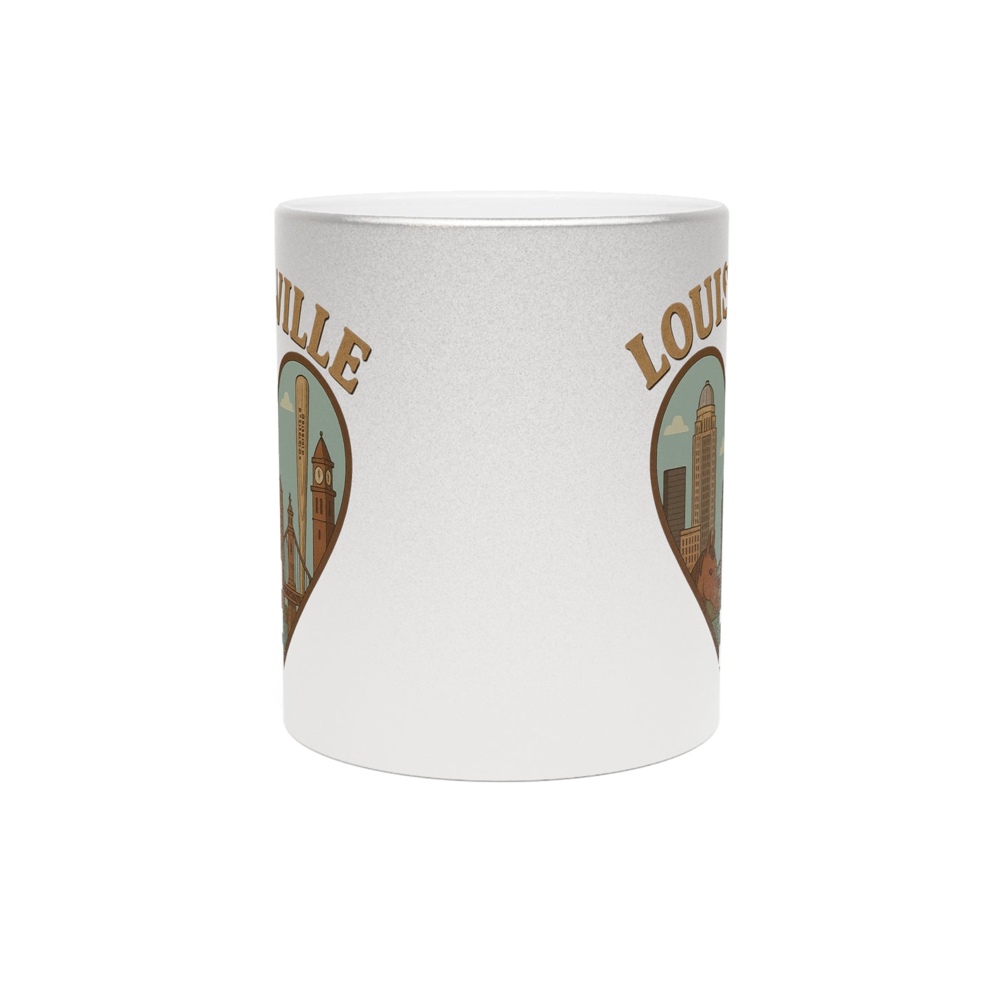 Sip in Style with the Shimmering Silver Gold Louisville Mug!