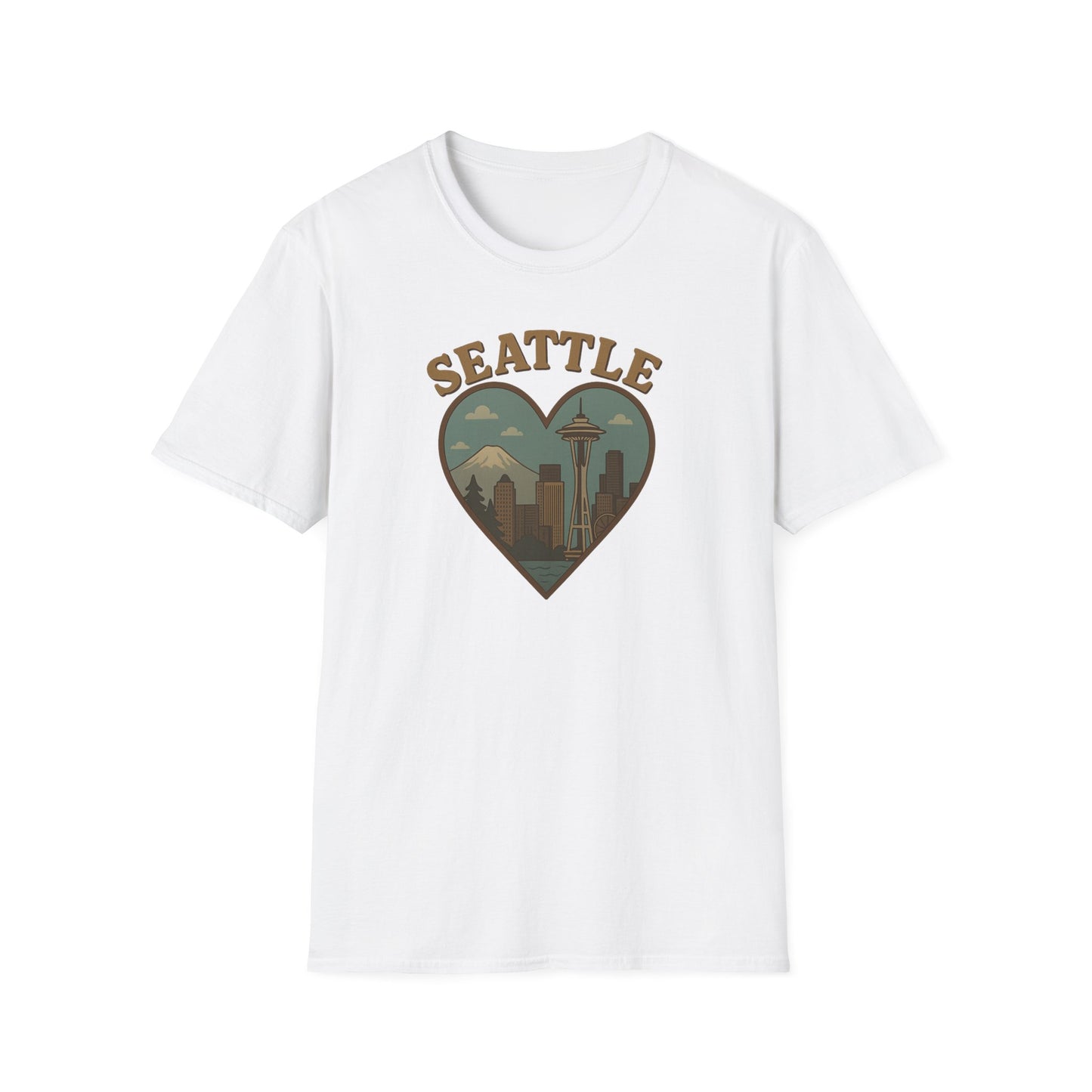 Feel the Seattle Love with This Quirky Space Needle Heartbeat Tee for Adventurous Souls