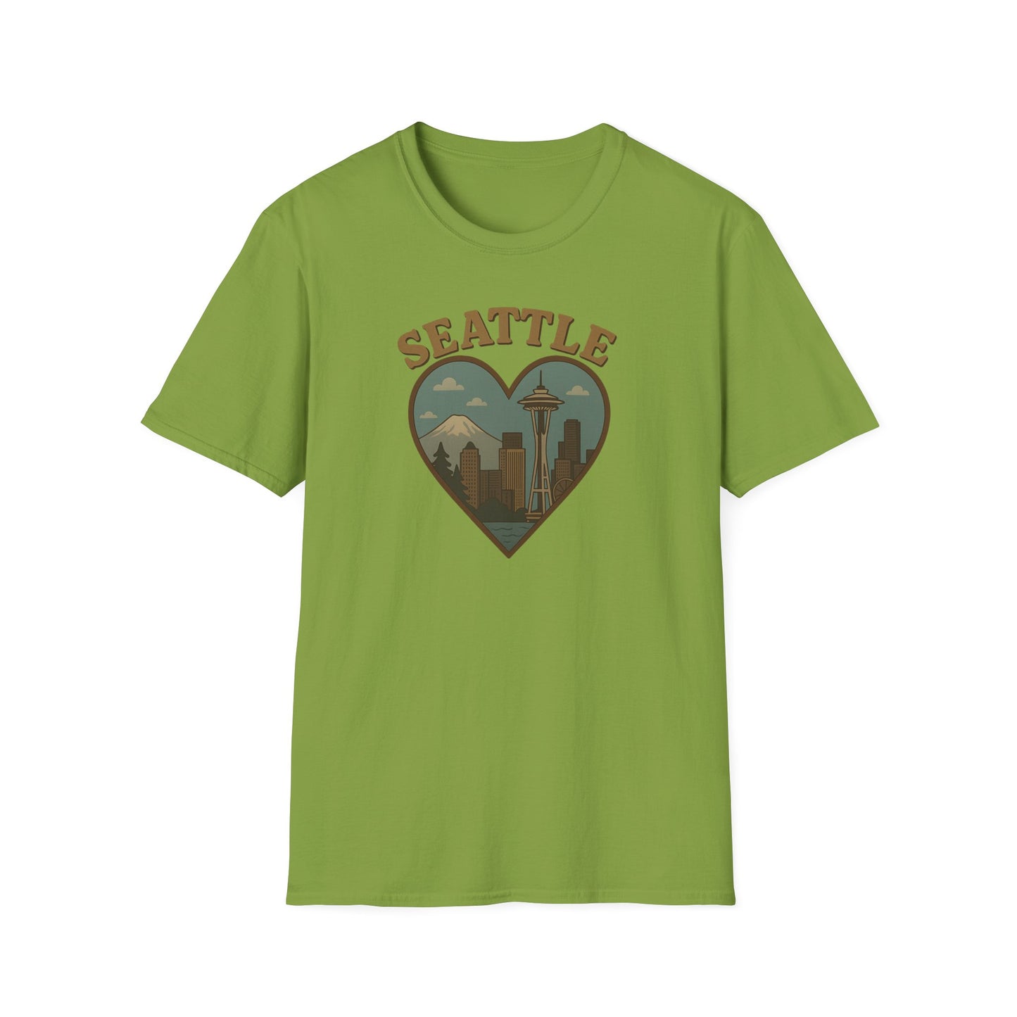 Feel the Seattle Love with This Quirky Space Needle Heartbeat Tee for Adventurous Souls
