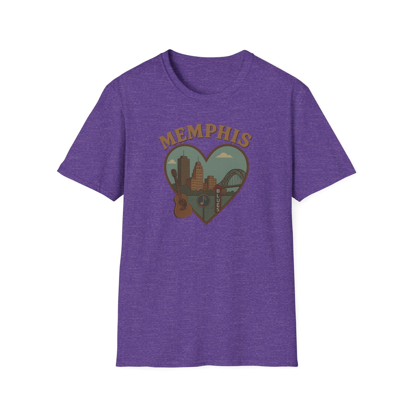 Feel the Rhythm with Memphis Heartbeat Blues Skyline Tee