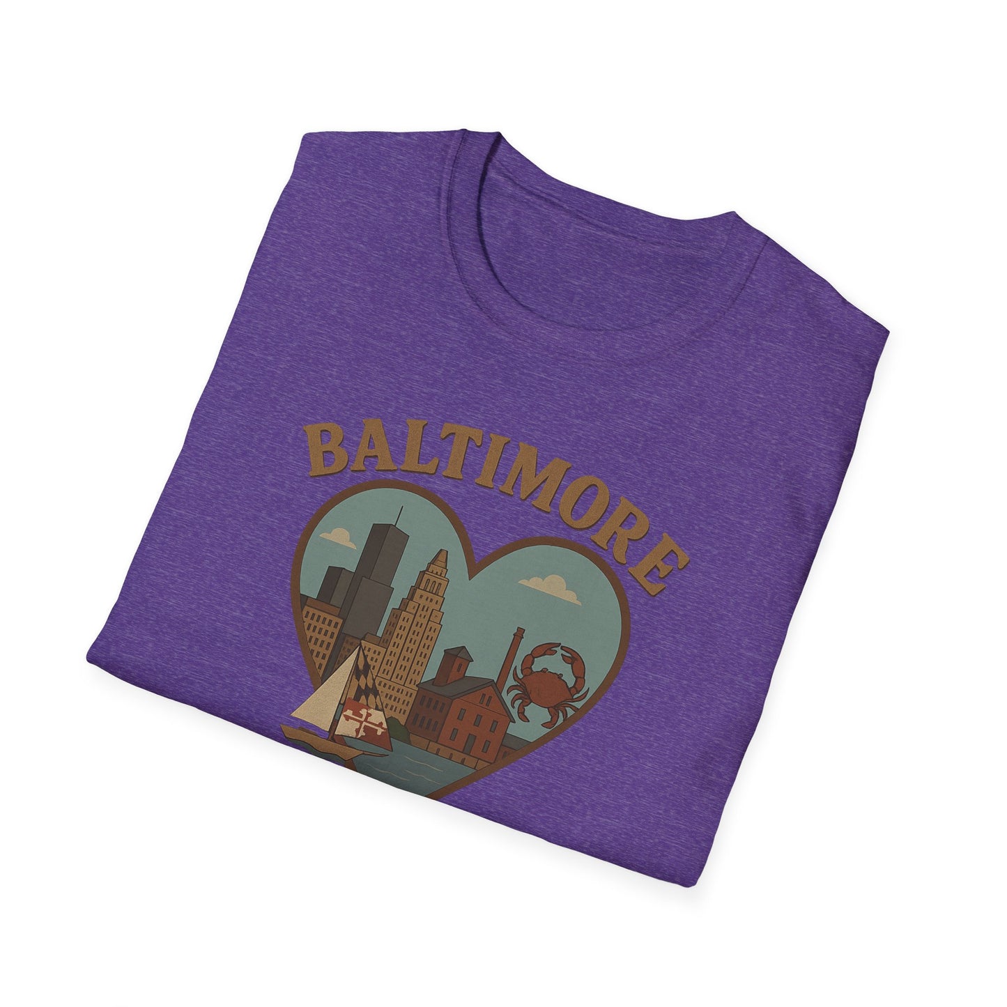 Embrace the Chaos of Baltimore with Our Heartfelt Skyline Crab T-Shirt!