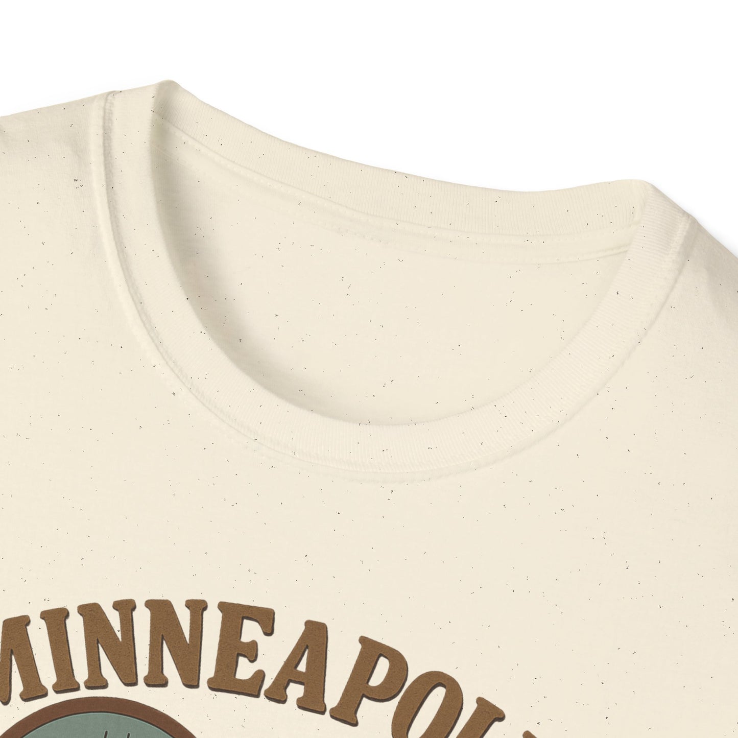 Fall in Love with Minneapolis: Retro Skyline T-Shirt with Whimsical Heart Design