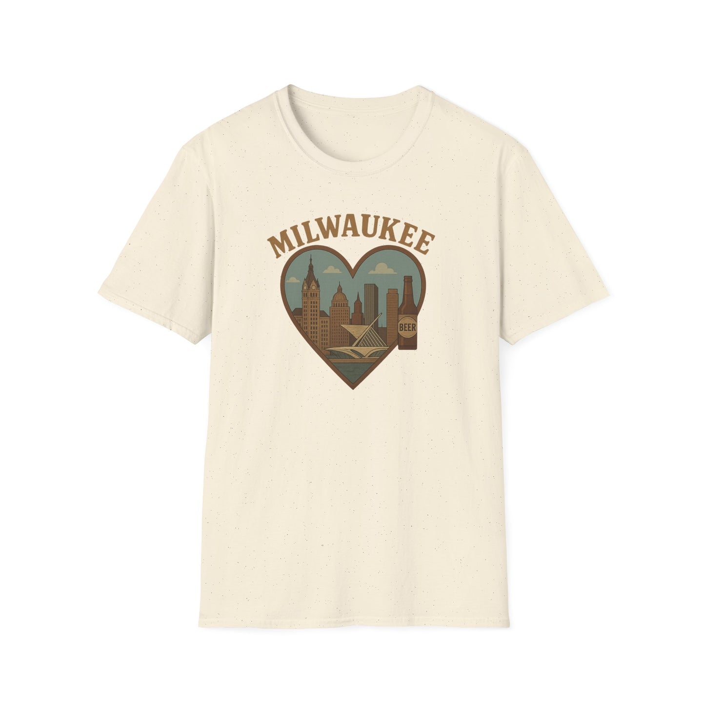 Fall Head Over Heels with This Milwaukee Skyline and Beer Lover's T-Shirt in Soft Unisex Gildan Glory!