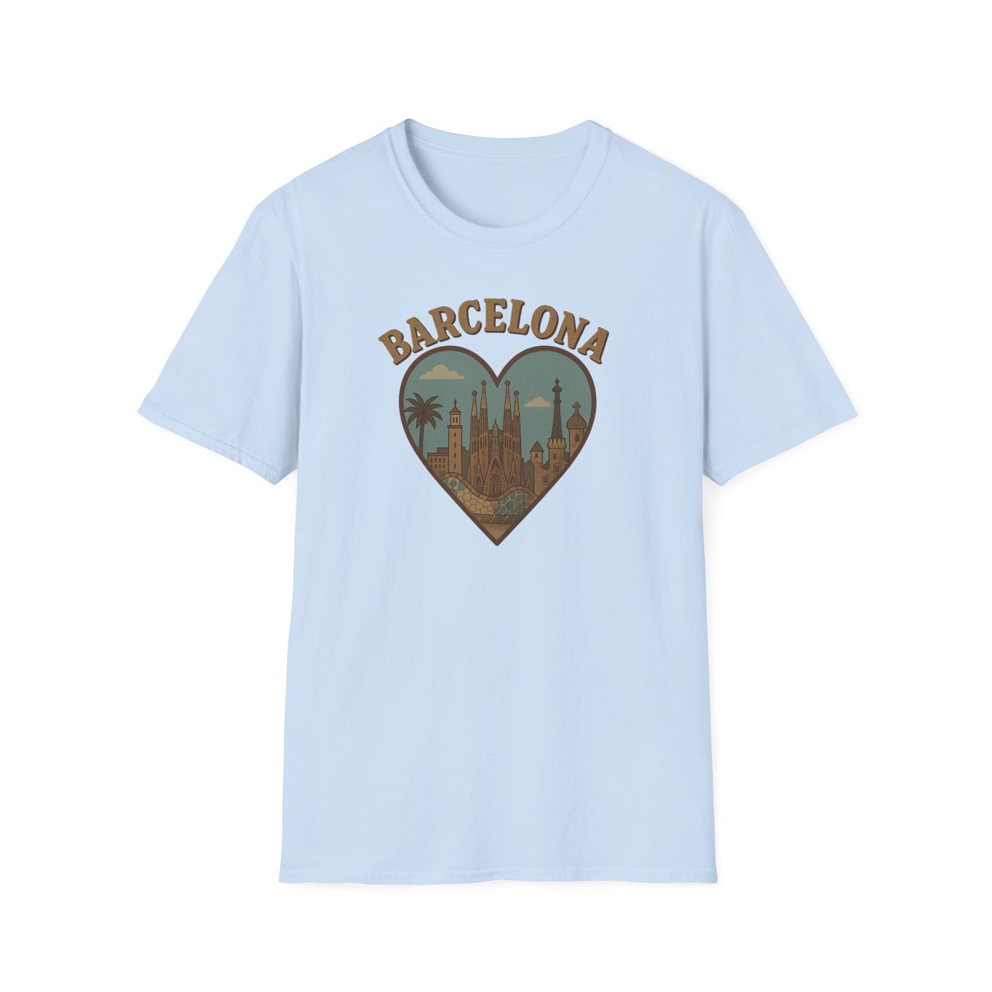 Embrace Barcelona's Cathedral Dreamscape in this Unisex Soft Gildan Tee