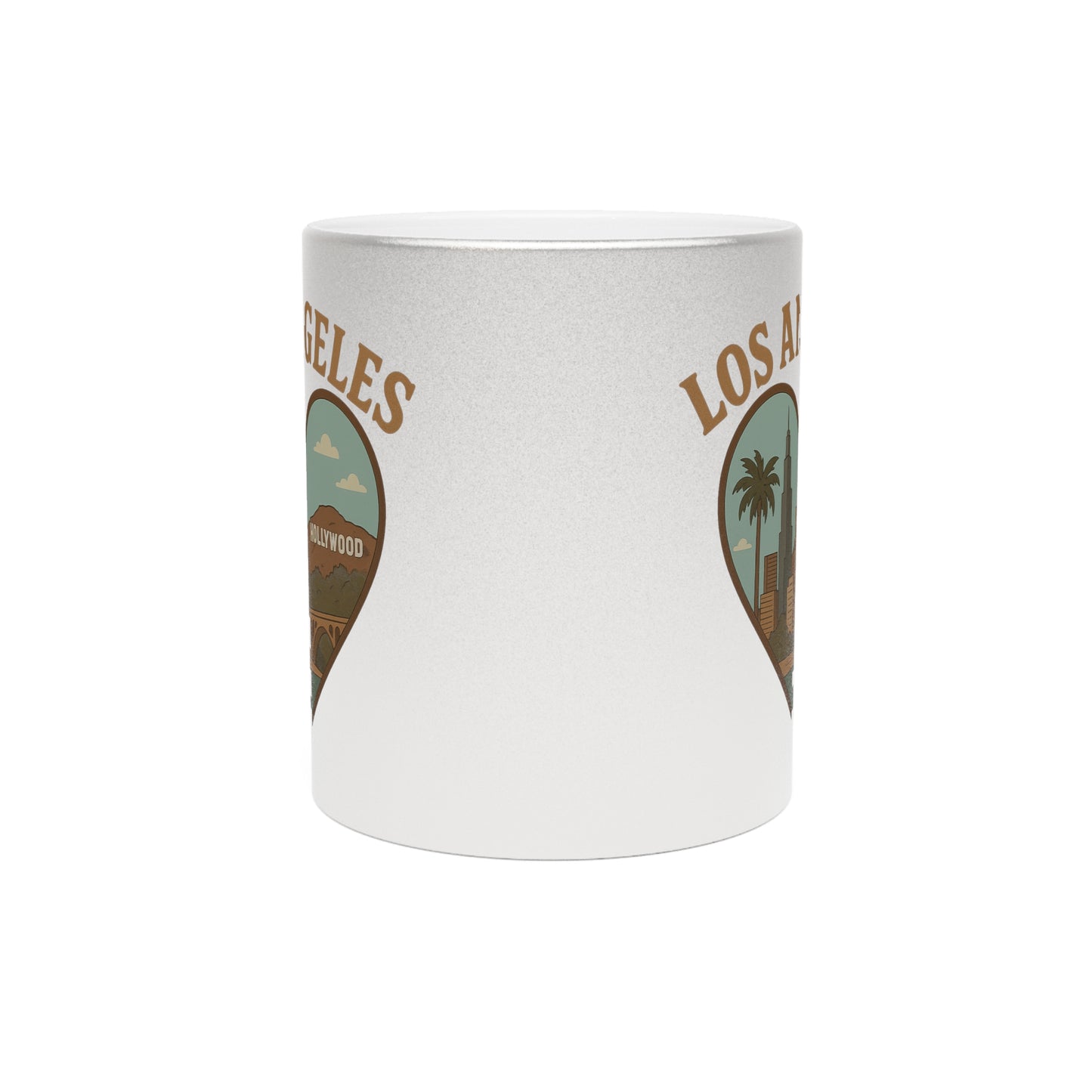 Dreamy Metallic Mug for Los Angeles Love: Sip in Gold and Silver Glam!
