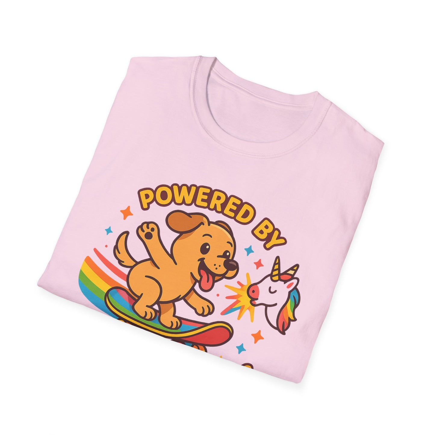 Unleash Your Inner Magic with Our 'Powered By Unicorn Kisses' Unisex Tee