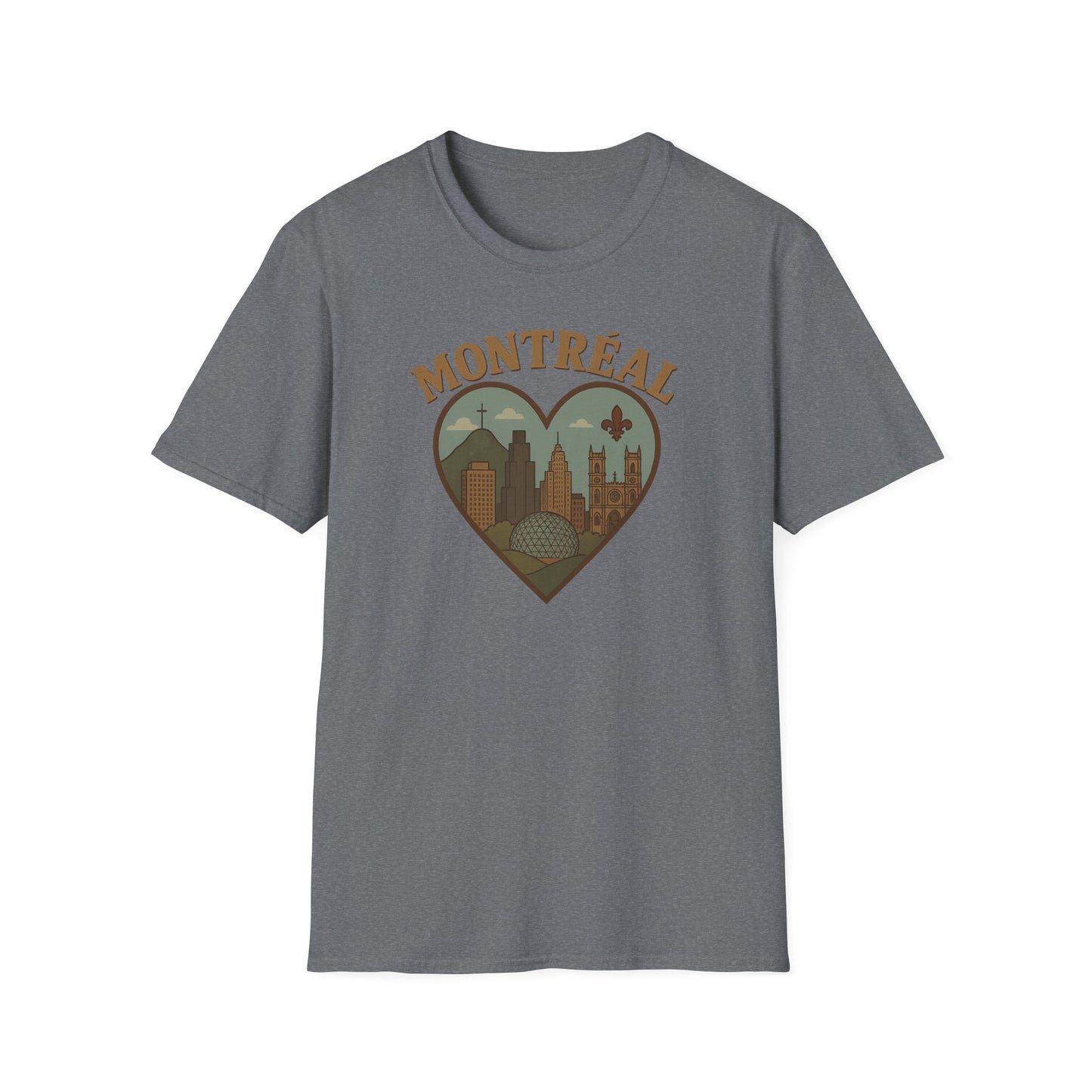Fall in Love with Montreal's Heartbeat on a Soft Gildan 64000 Unisex Tee