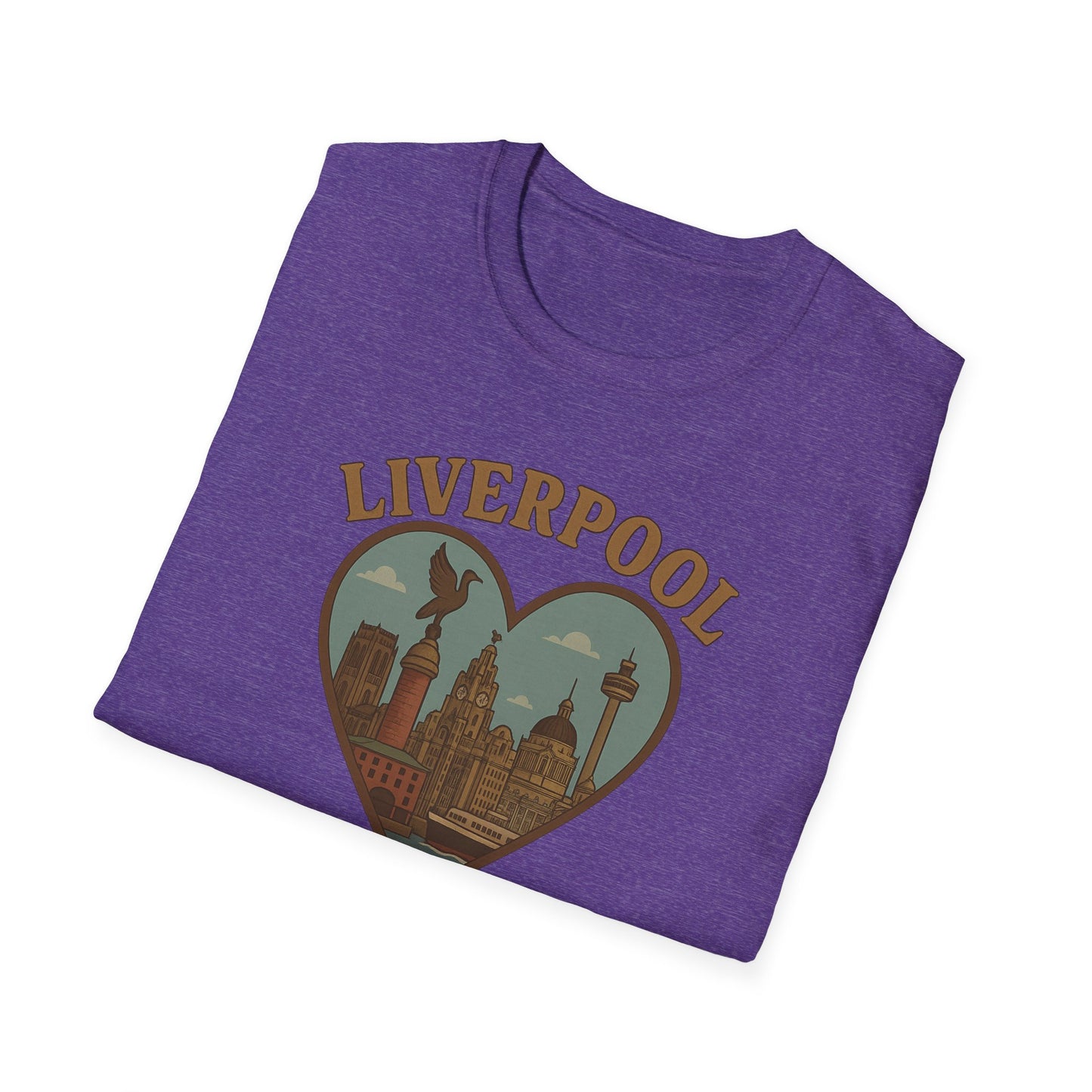 Capture the Spirit of Liverpool with this Unisex Retro Skyline T-Shirt