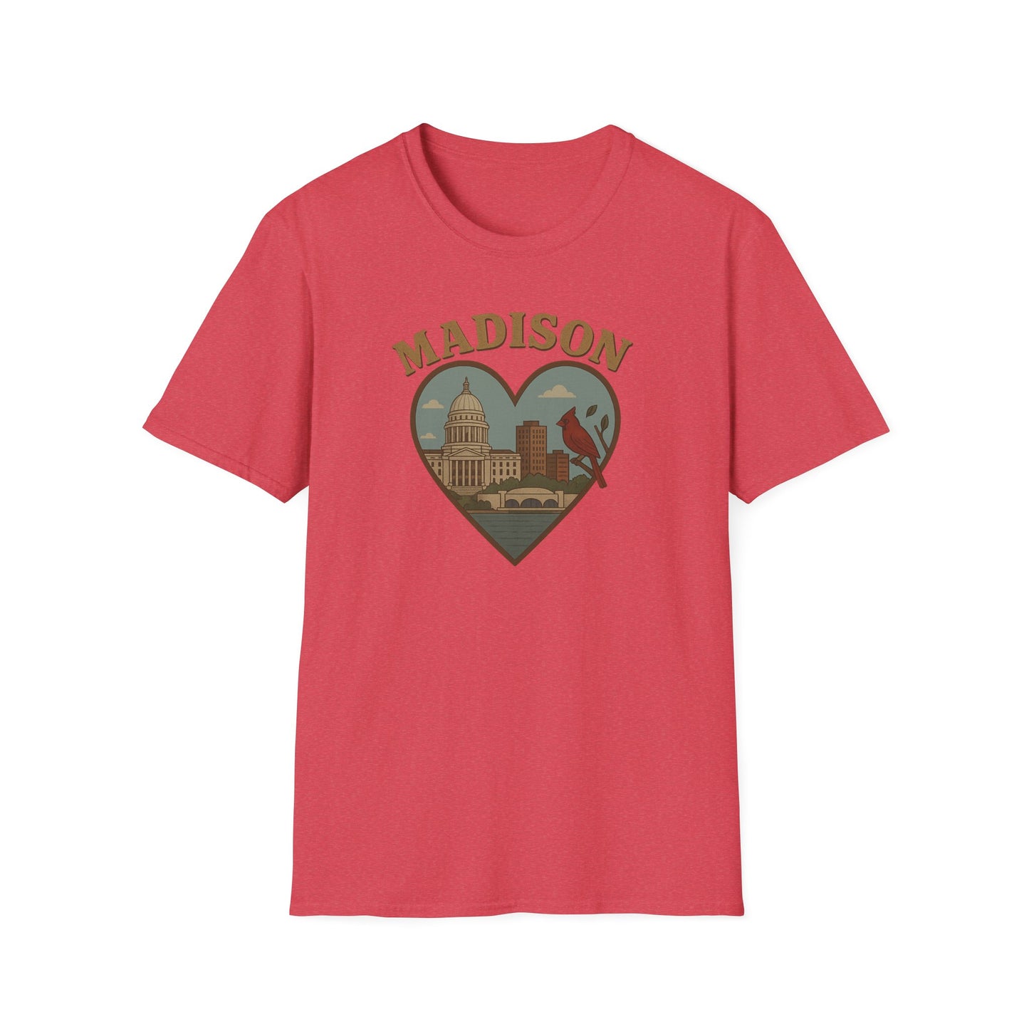 Fall in Love with Madison's Irreverent Heart and Cardinal T-Shirt