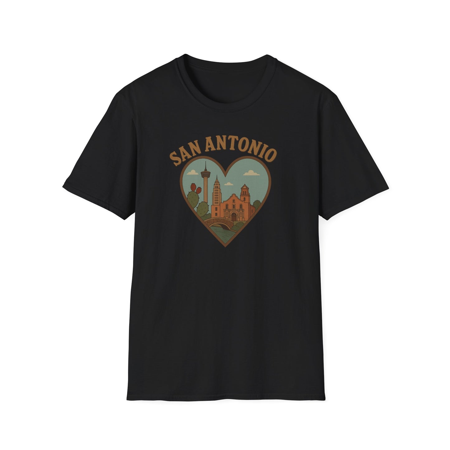 Embrace San Antonio Vibes with Our Heartfelt Unisex Tee for Artful City Explorers