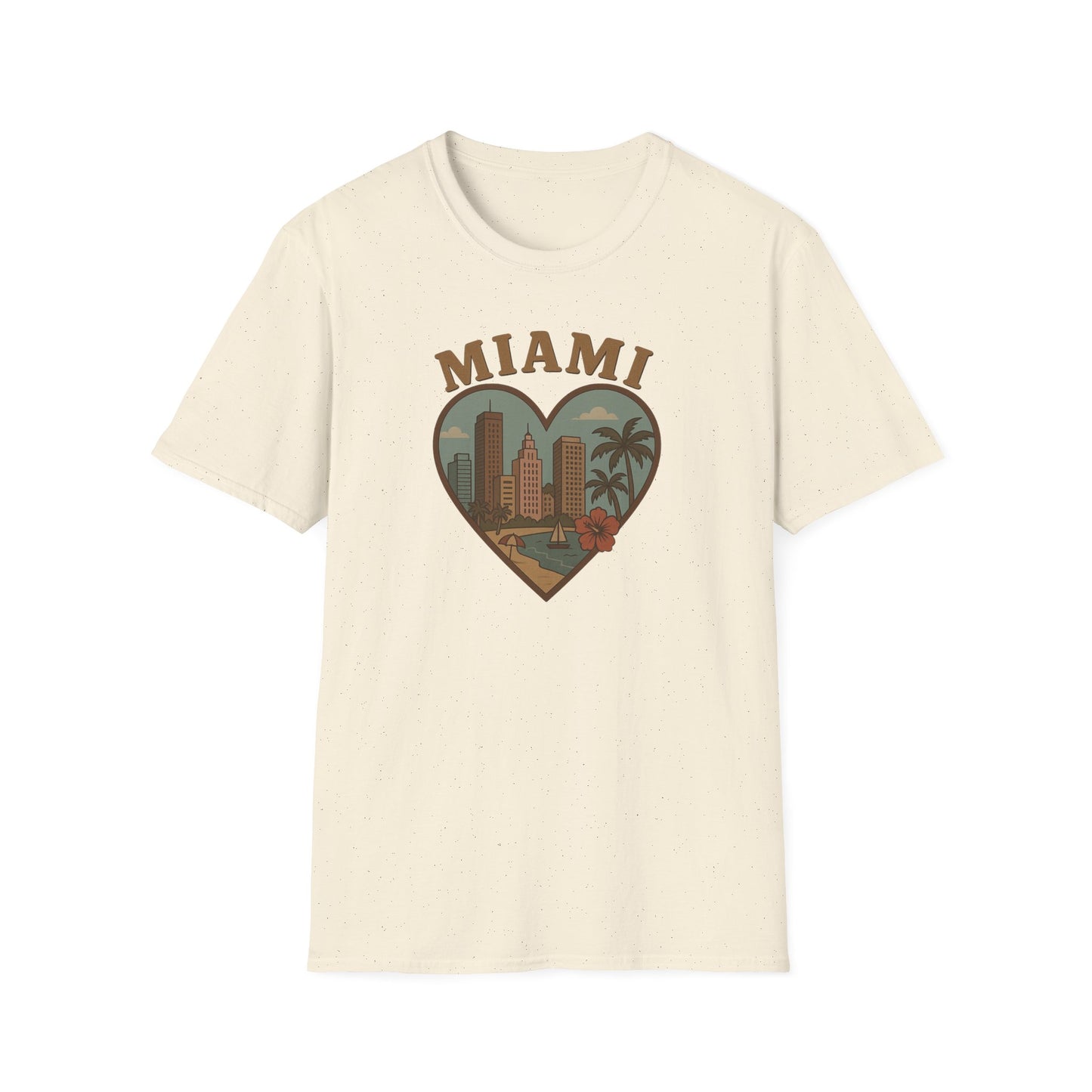 Fall in Love with Miami's Retro Beach Vibes on a Tee for Unisex Awesomeness
