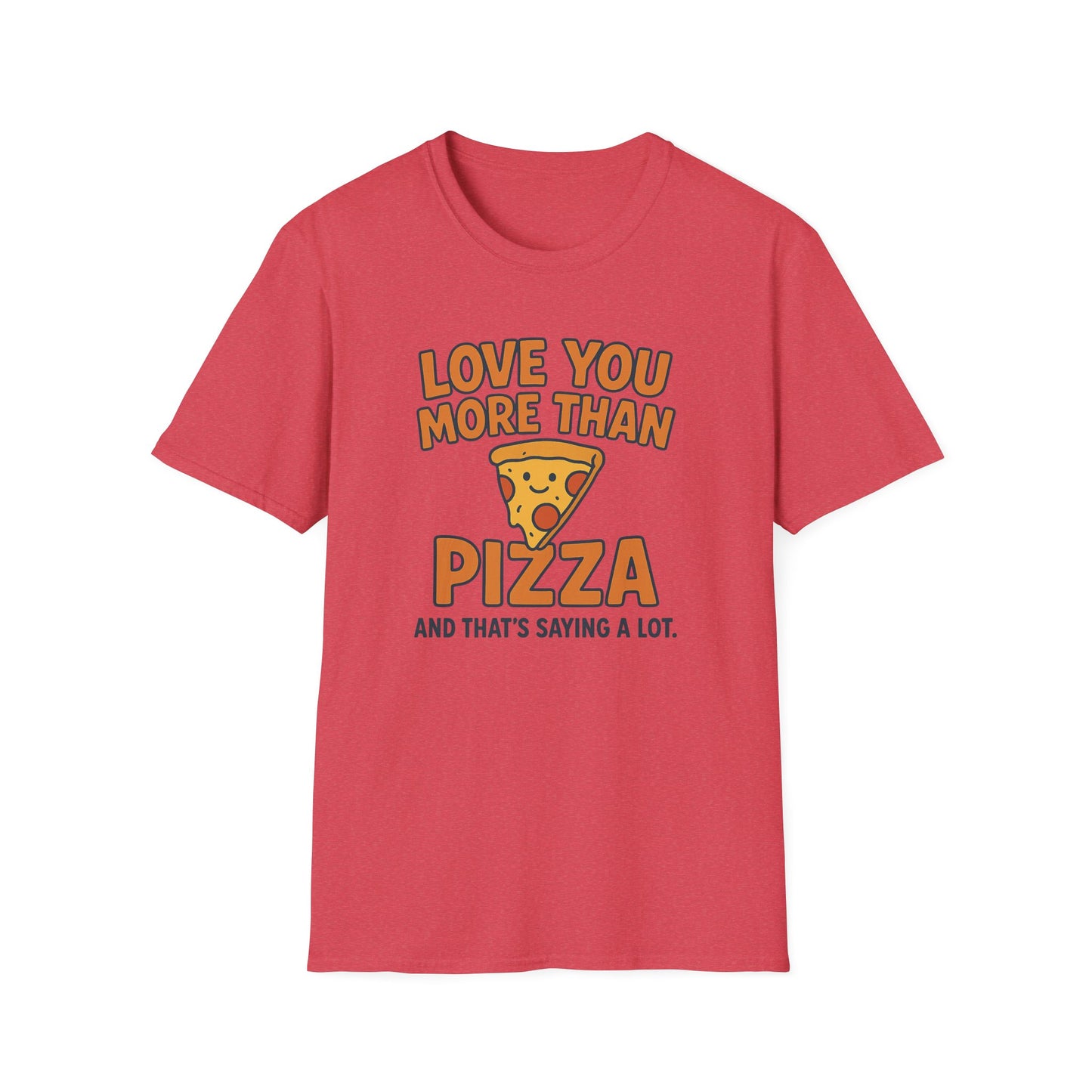 Pizza Love Proclamation: Cheesy Typography Design, Cartoon Food Humor Graphic
