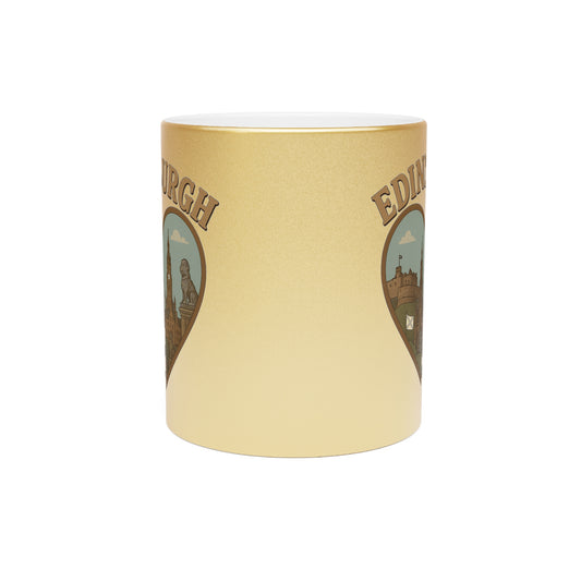Discover Edinburgh's Enchantment with this Metallic Mug - Perfect Gift!