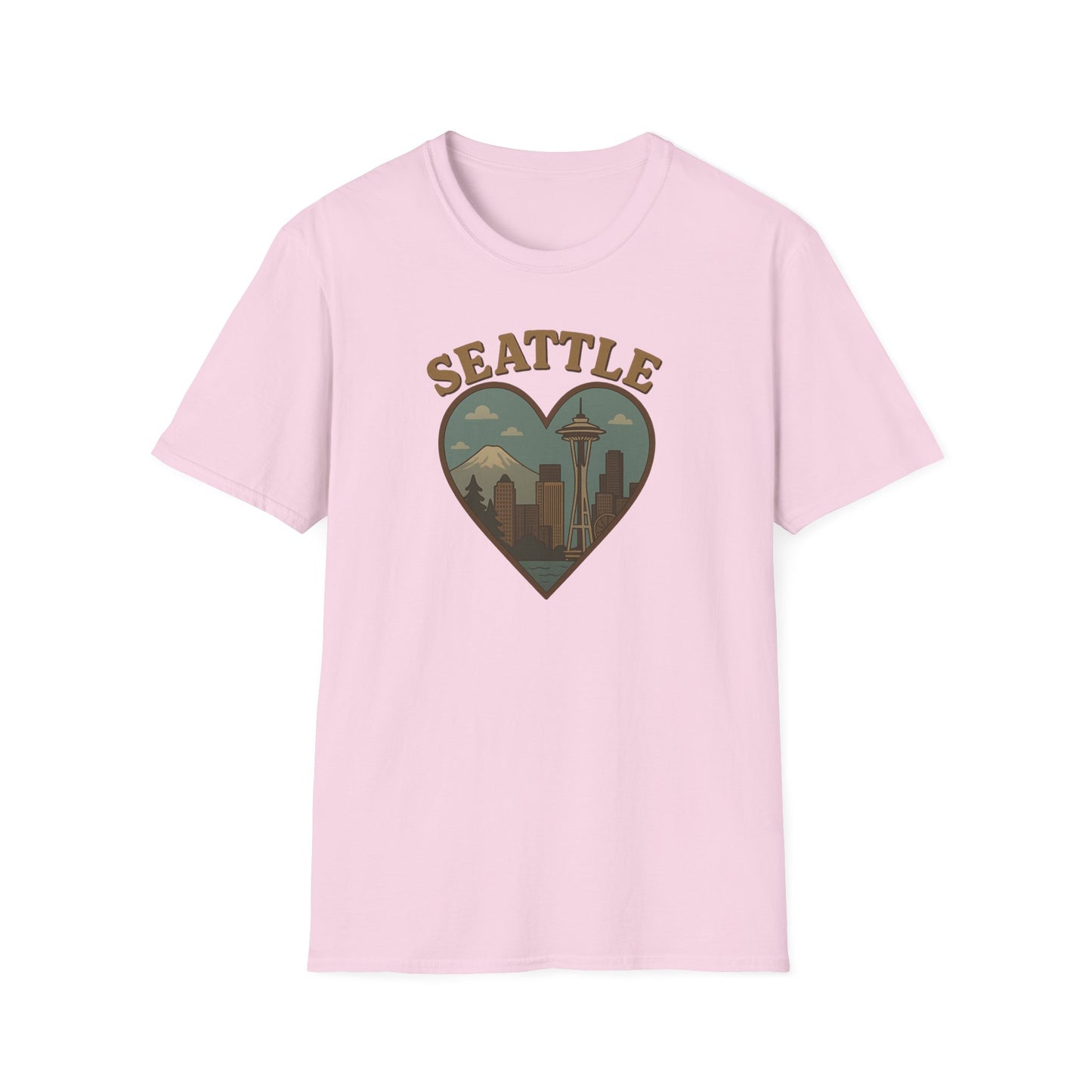 Feel the Seattle Love with This Quirky Space Needle Heartbeat Tee for Adventurous Souls