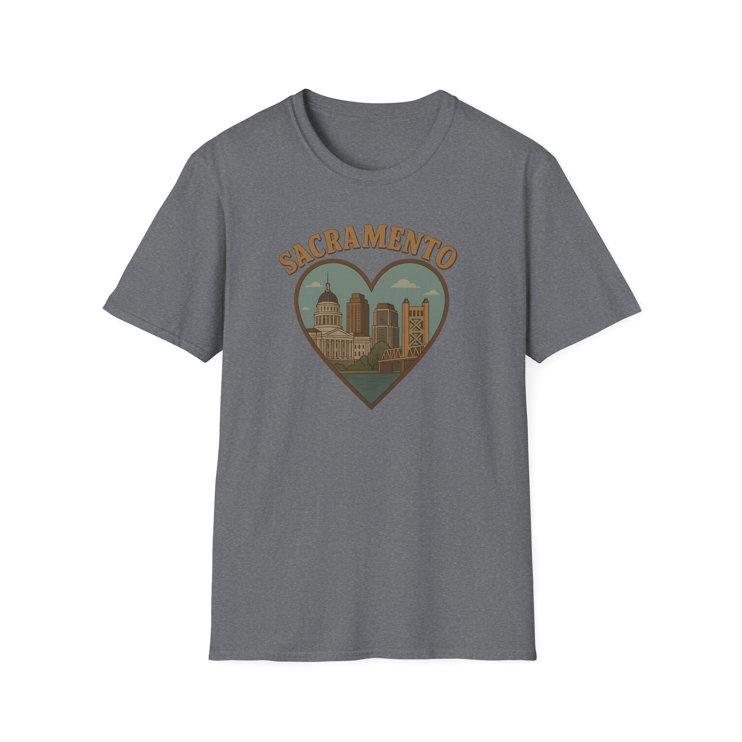 Sacramento Skyline Love T-Shirt - Unisex Urban Adventure Tee