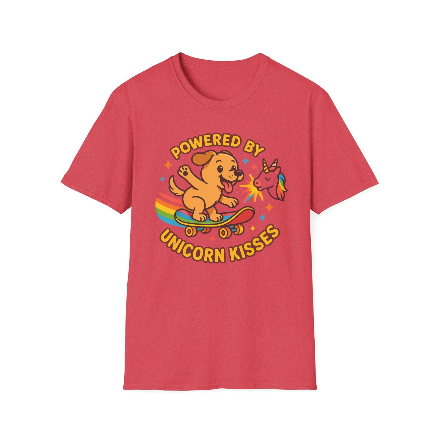 Unleash Your Inner Magic with Our 'Powered By Unicorn Kisses' Unisex Tee