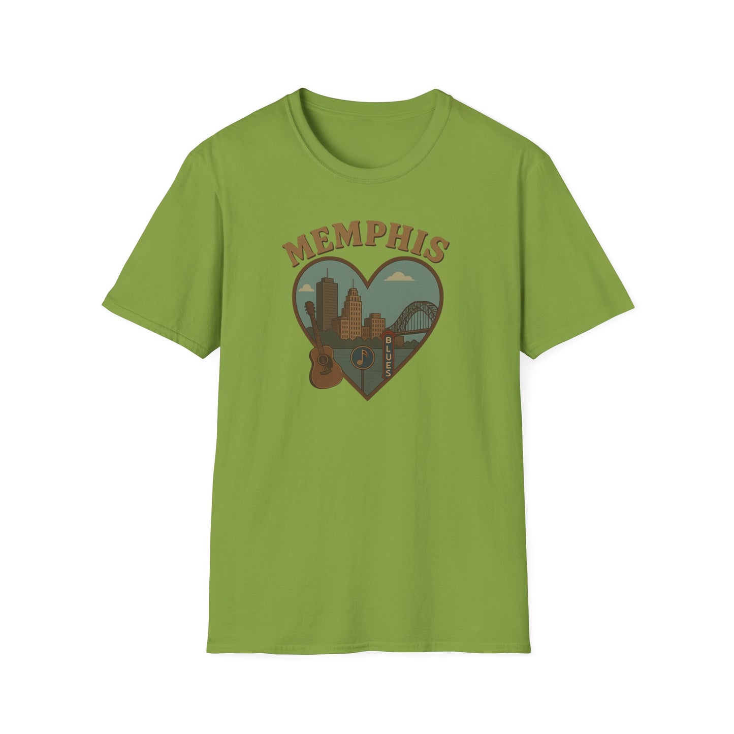 Feel the Rhythm with Memphis Heartbeat Blues Skyline Tee