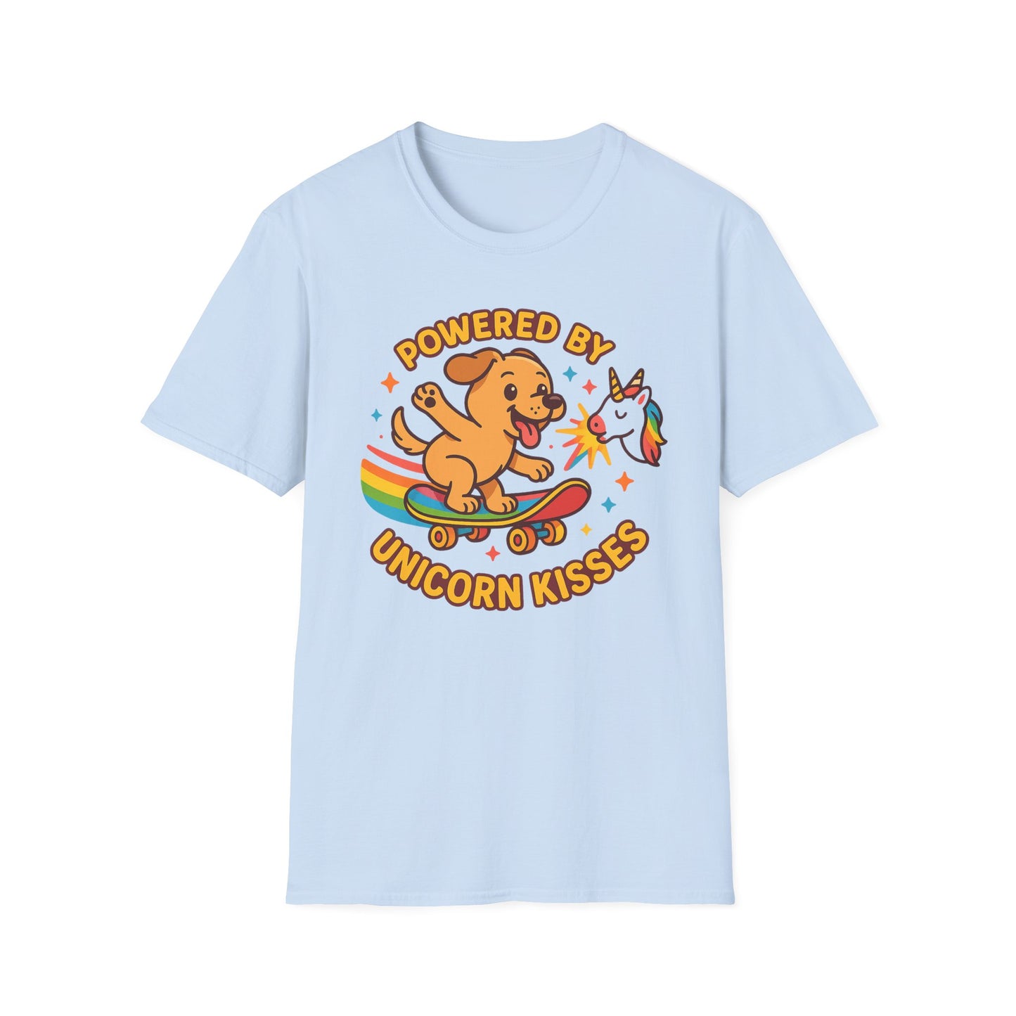 Unleash Your Inner Magic with Our 'Powered By Unicorn Kisses' Unisex Tee