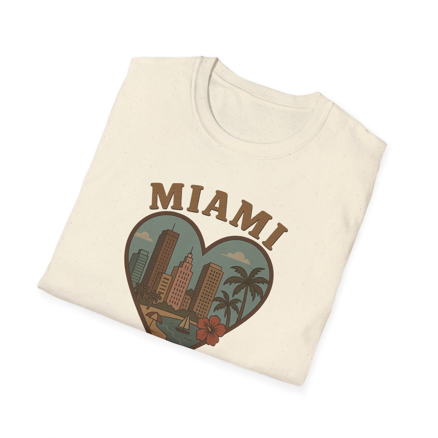 Fall in Love with Miami's Retro Beach Vibes on a Tee for Unisex Awesomeness
