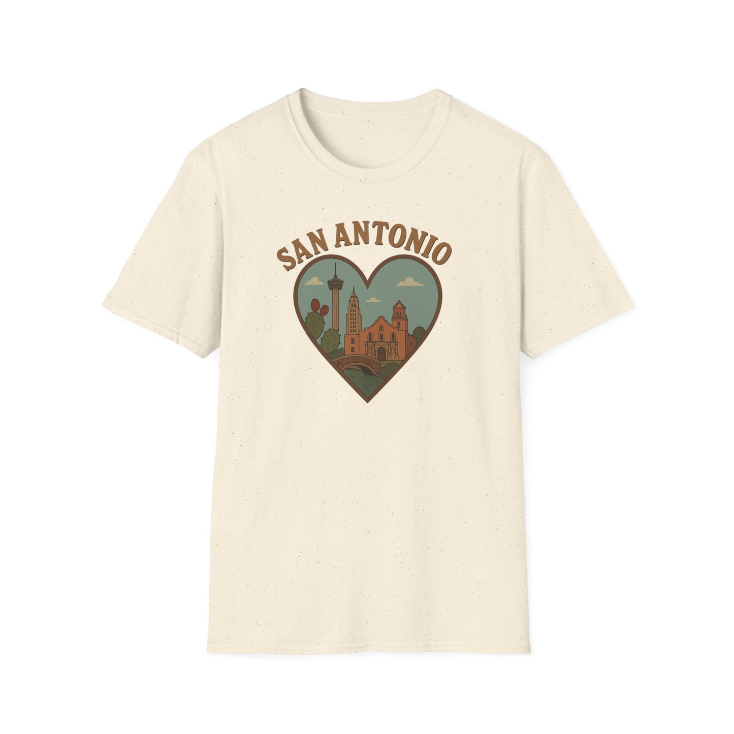 Embrace San Antonio Vibes with Our Heartfelt Unisex Tee for Artful City Explorers