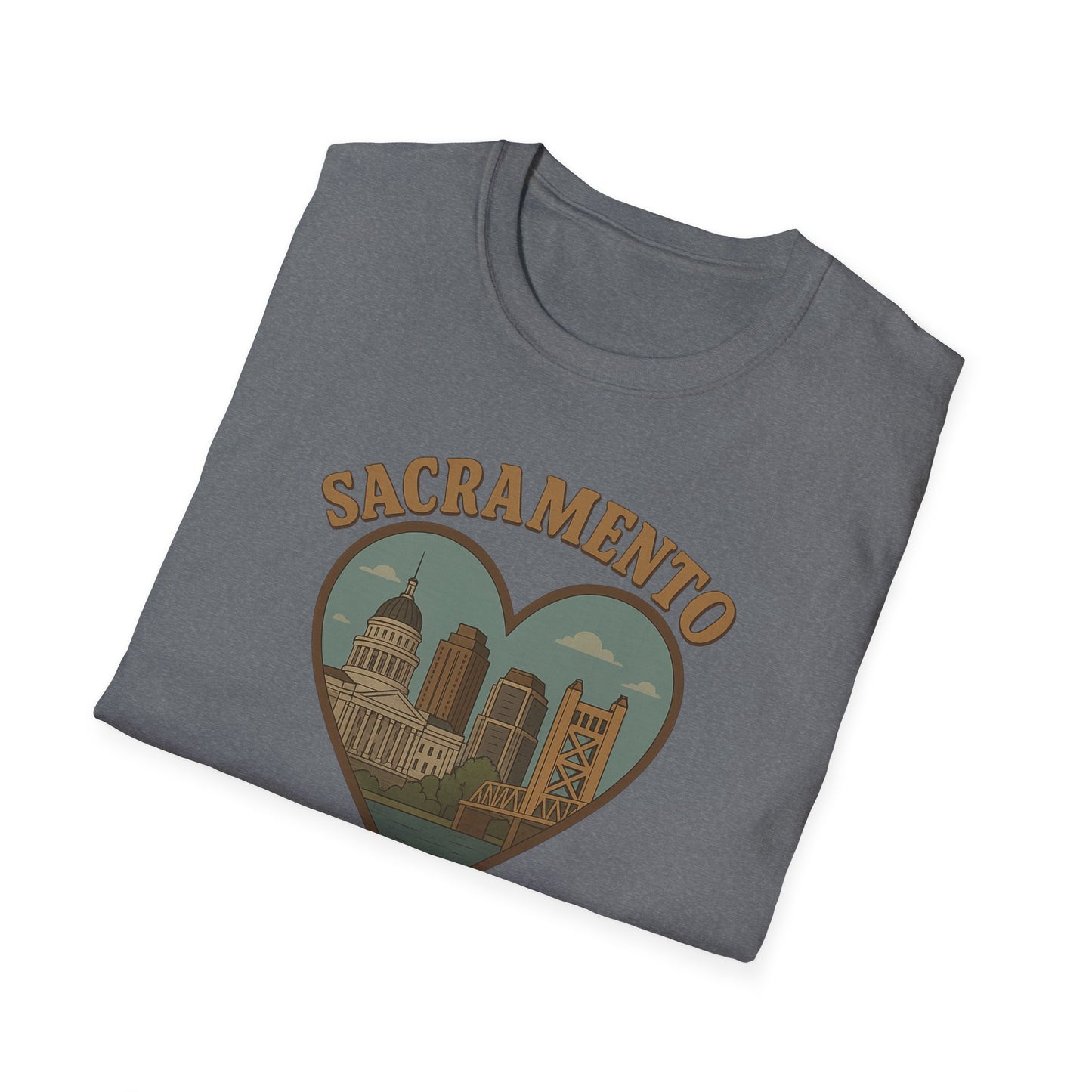 Sacramento Skyline Love T-Shirt - Unisex Urban Adventure Tee