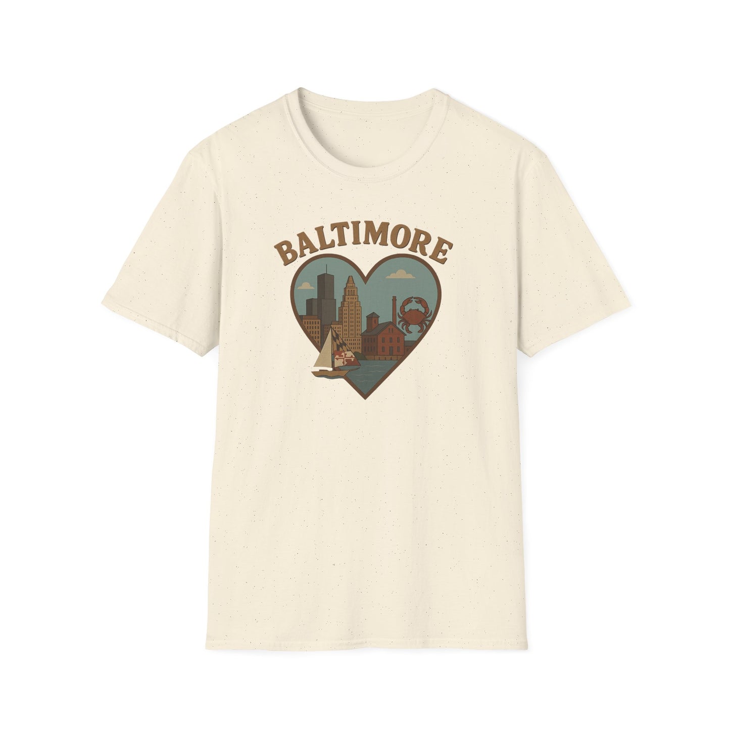 Embrace the Chaos of Baltimore with Our Heartfelt Skyline Crab T-Shirt!