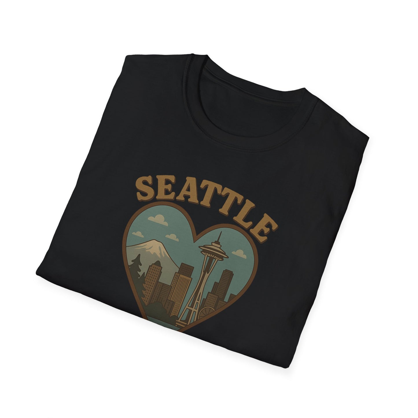 Feel the Seattle Love with This Quirky Space Needle Heartbeat Tee for Adventurous Souls