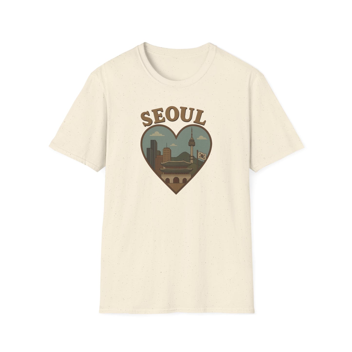 Love Seoul Heart T-Shirt for Wanderlust Enthusiasts with Soft Unisex Fit