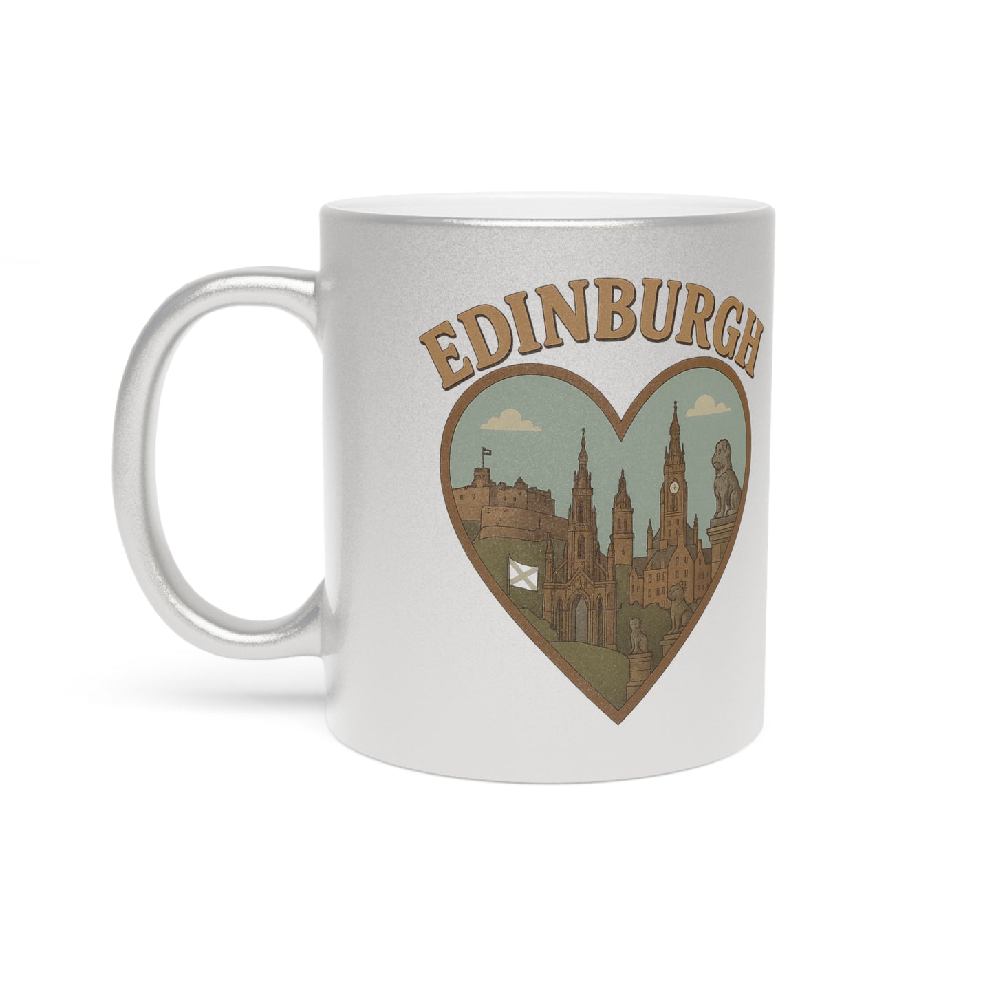 Discover Edinburgh's Enchantment with this Metallic Mug - Perfect Gift!