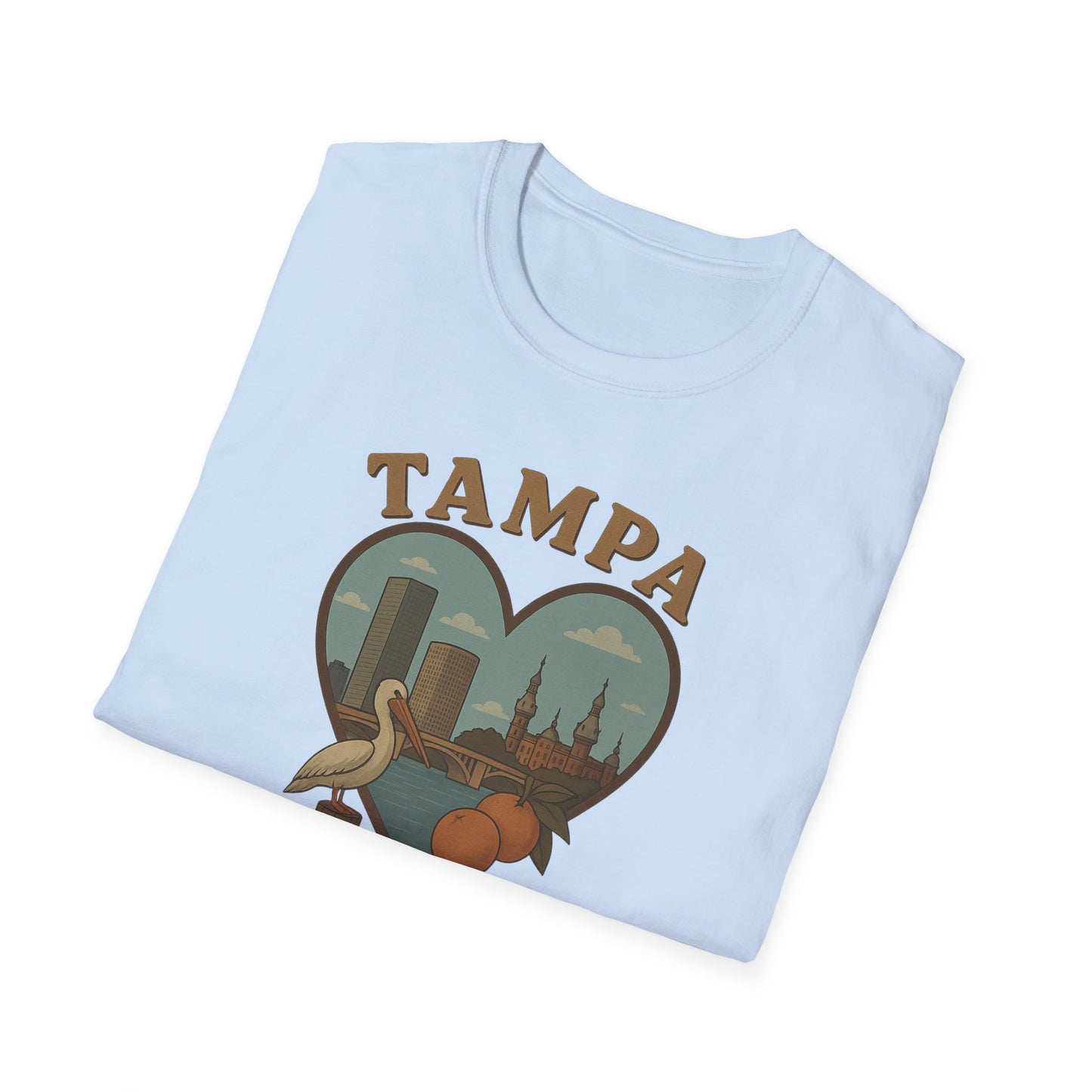 Sunshine, Oranges & Pelicans Unite: Tampa Dreamscape T-Shirt