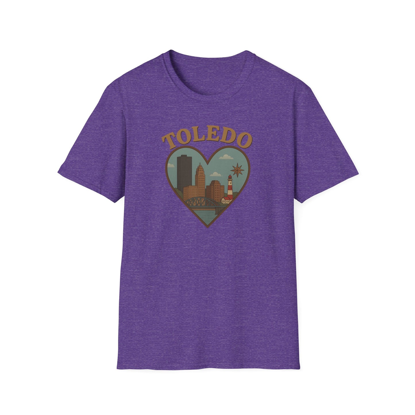 Fall Madly In Love with Toledo Skyline Heartbeat Unisex Tee