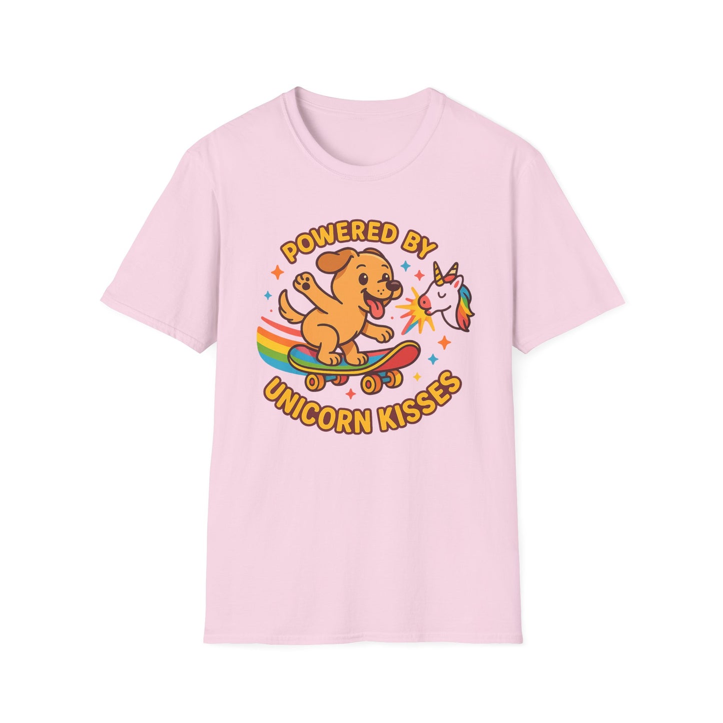Unleash Your Inner Magic with Our 'Powered By Unicorn Kisses' Unisex Tee