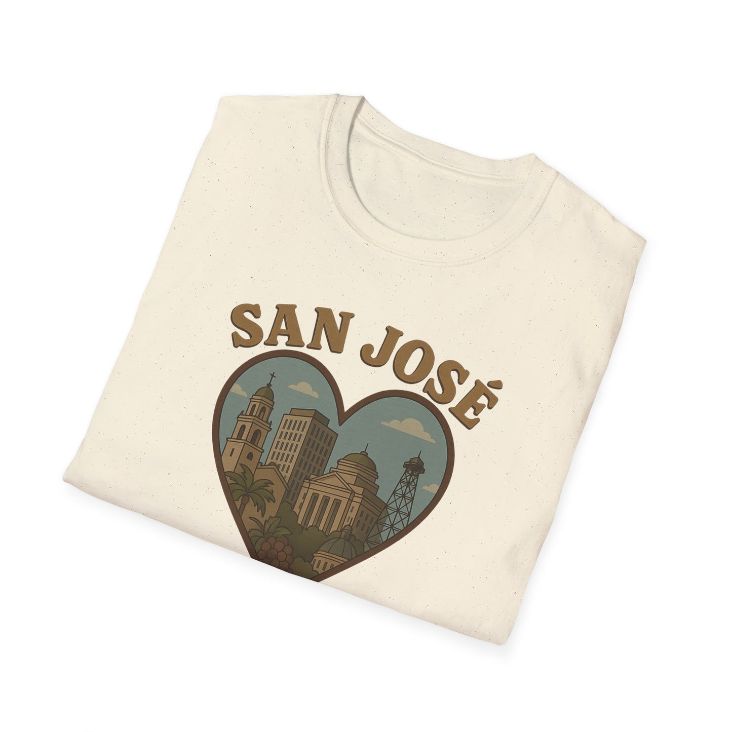 Fall in Love with San José: Unisex T-Shirt Celebrating Urban Vibes and Soft Comfort