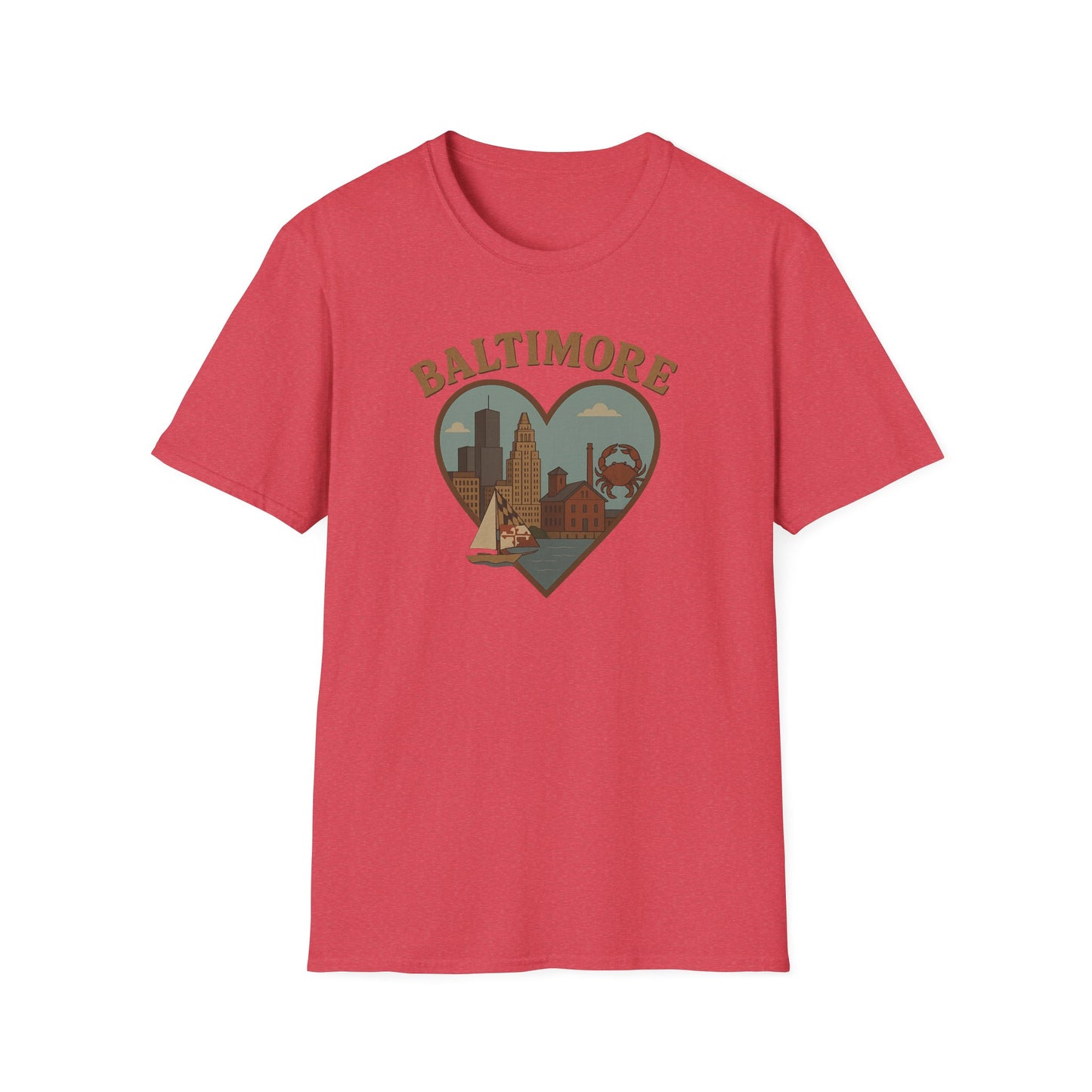 Embrace the Chaos of Baltimore with Our Heartfelt Skyline Crab T-Shirt!