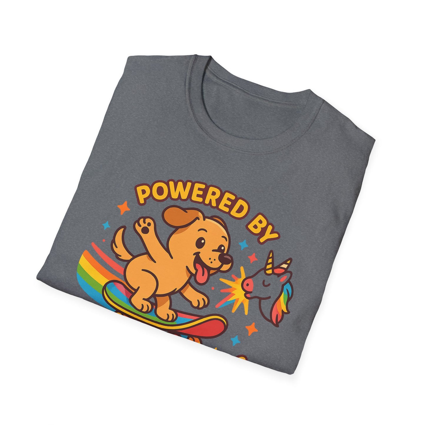 Unleash Your Inner Magic with Our 'Powered By Unicorn Kisses' Unisex Tee