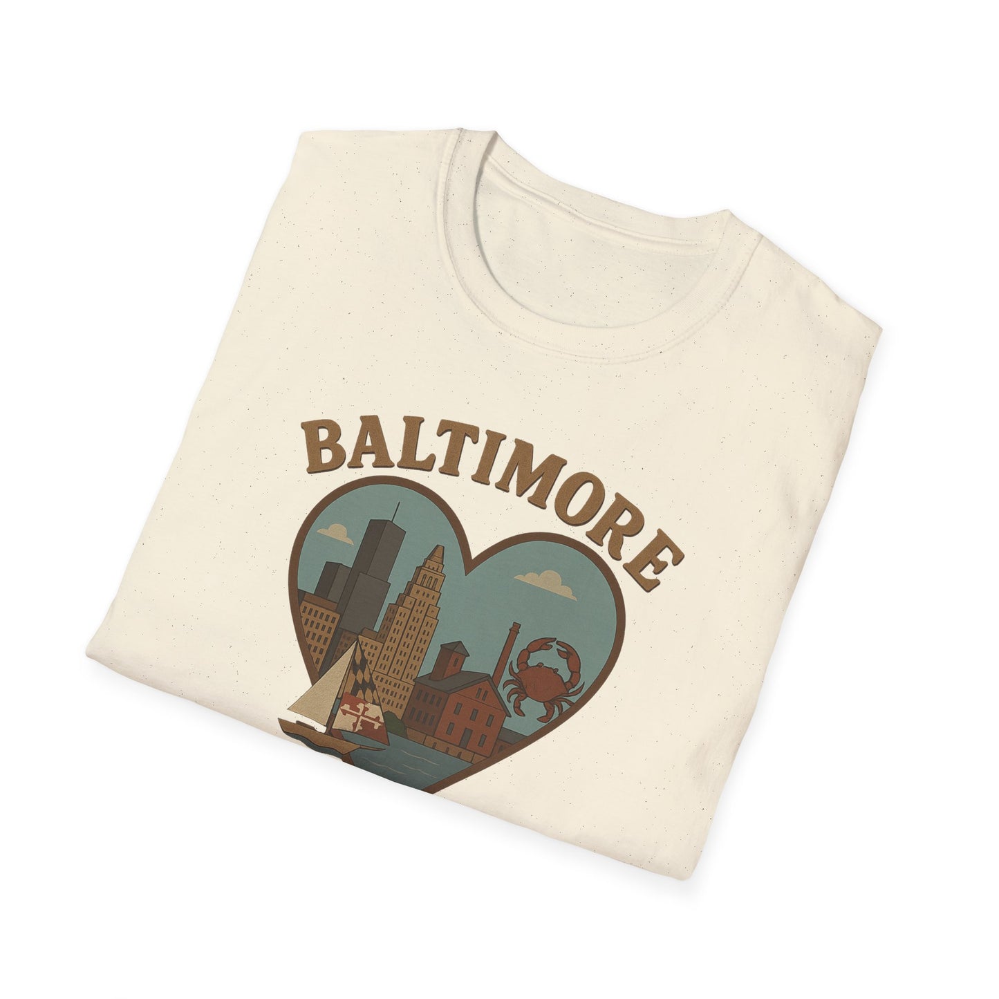 Embrace the Chaos of Baltimore with Our Heartfelt Skyline Crab T-Shirt!