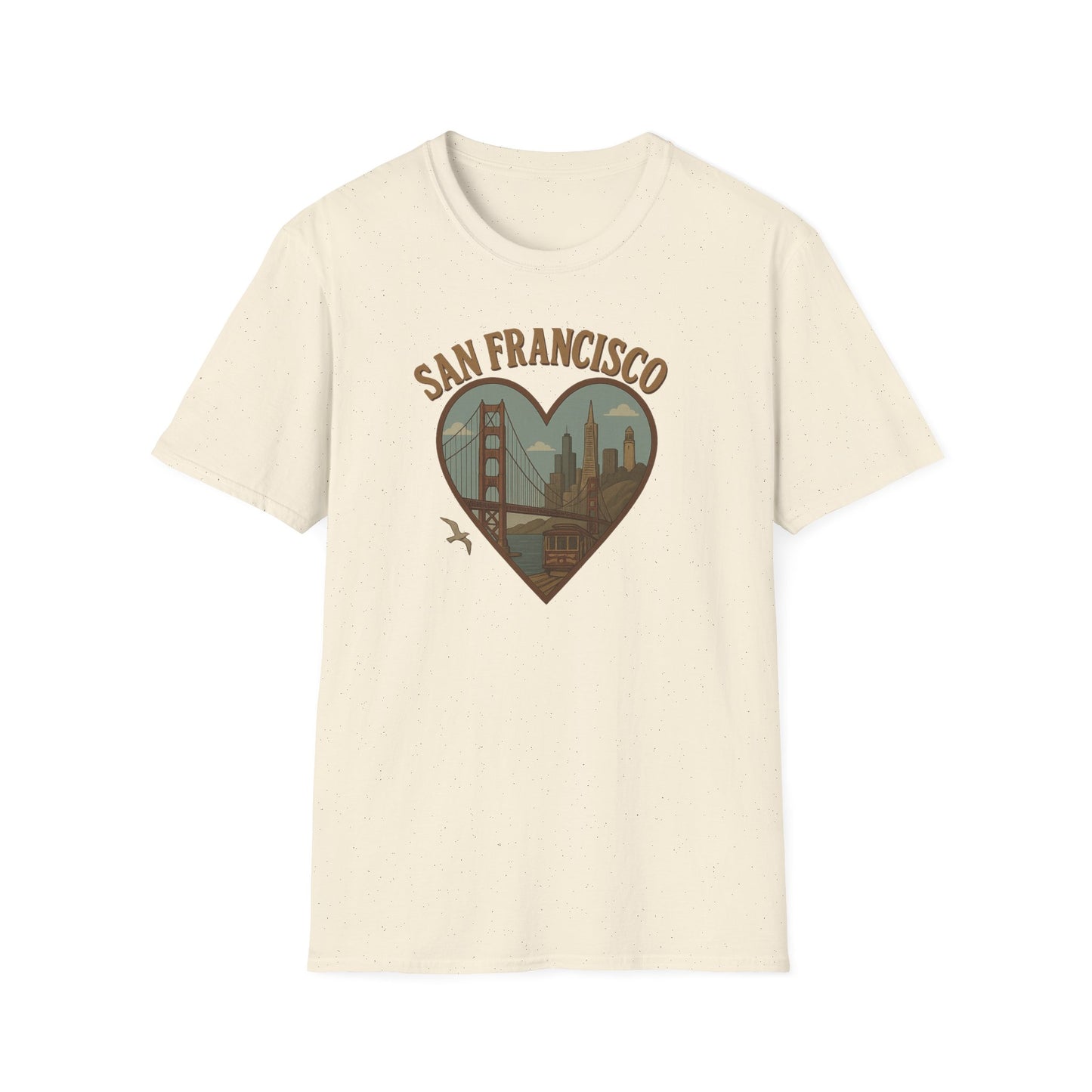 Capture Golden Bridge Vibes with Our San Francisco Heartbeat T-Shirt