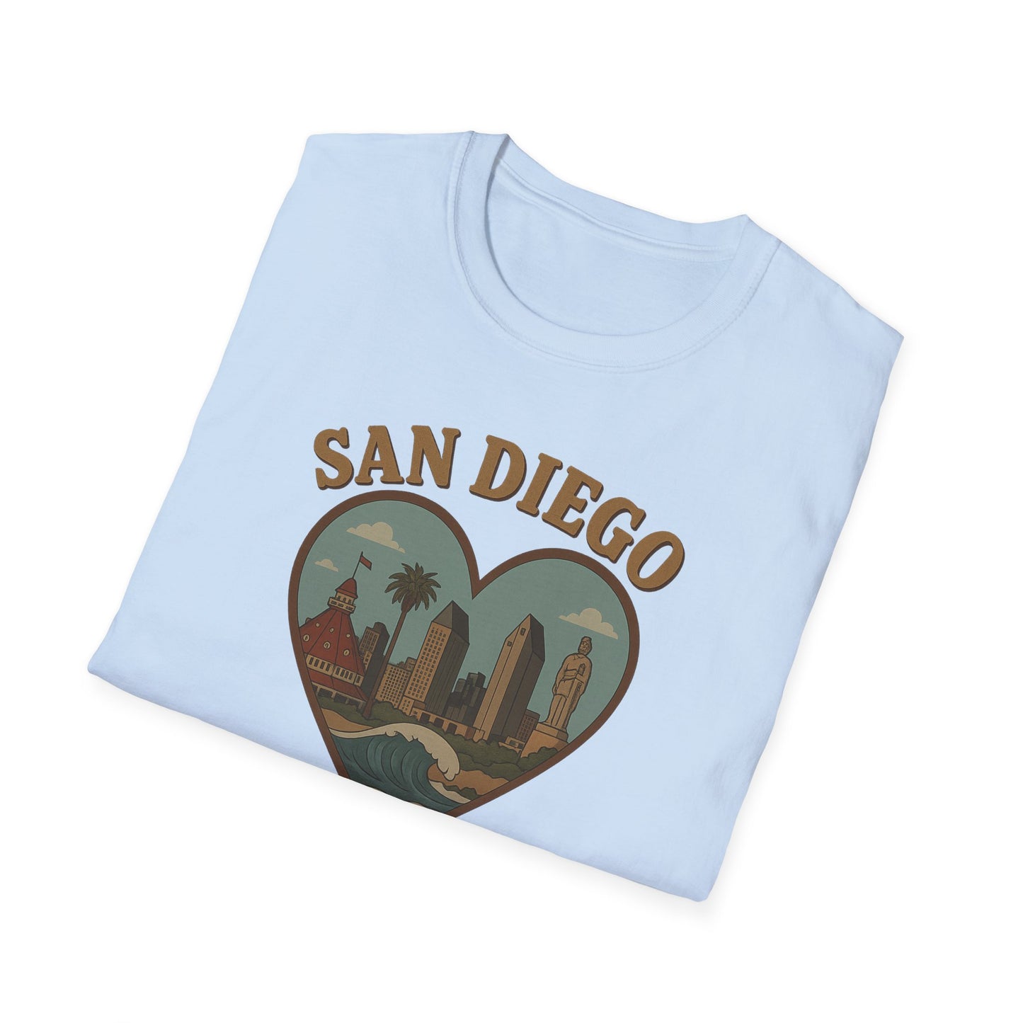Fall in Love with San Diego Vibes: Unisex Gildan Soft Tee