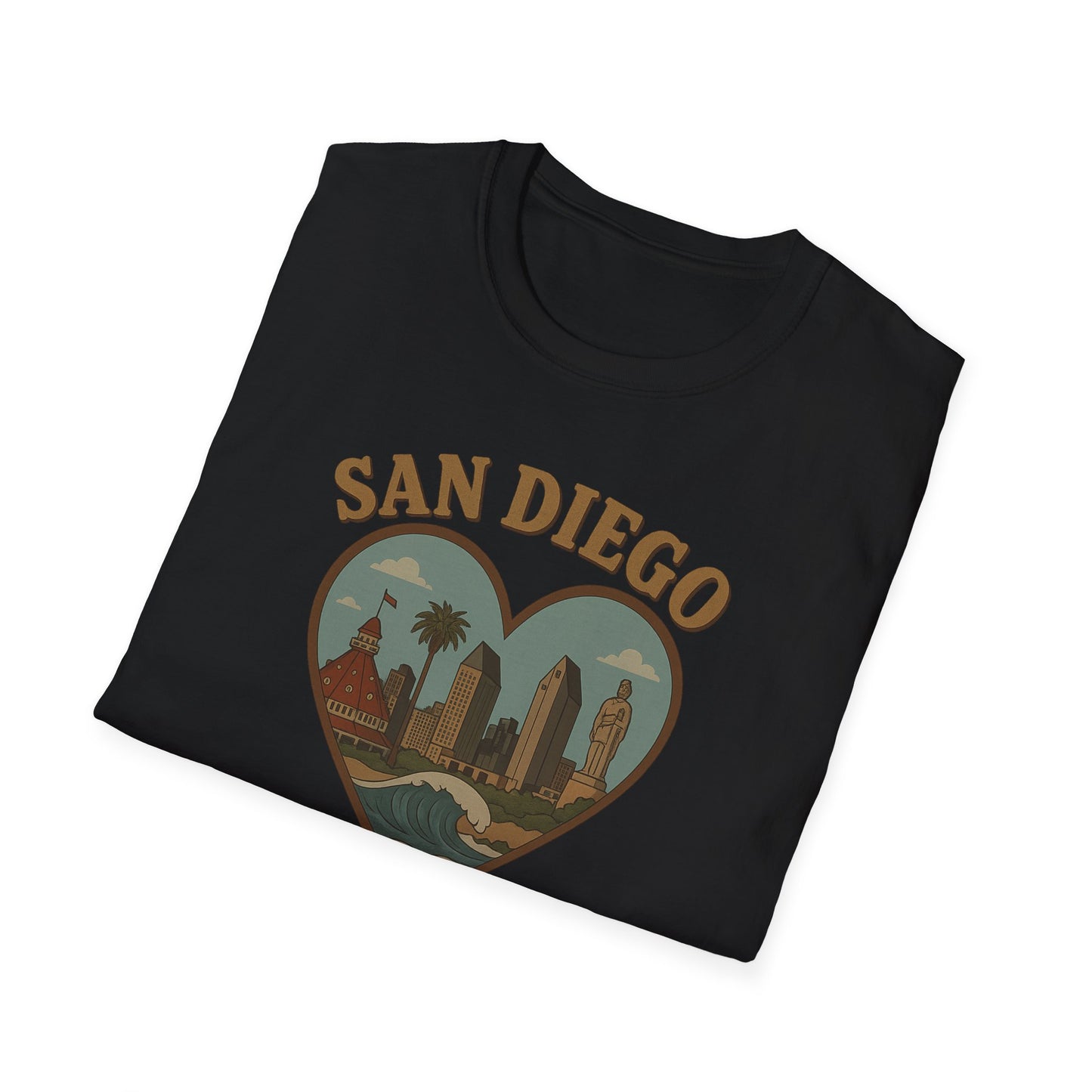 Fall in Love with San Diego Vibes: Unisex Gildan Soft Tee